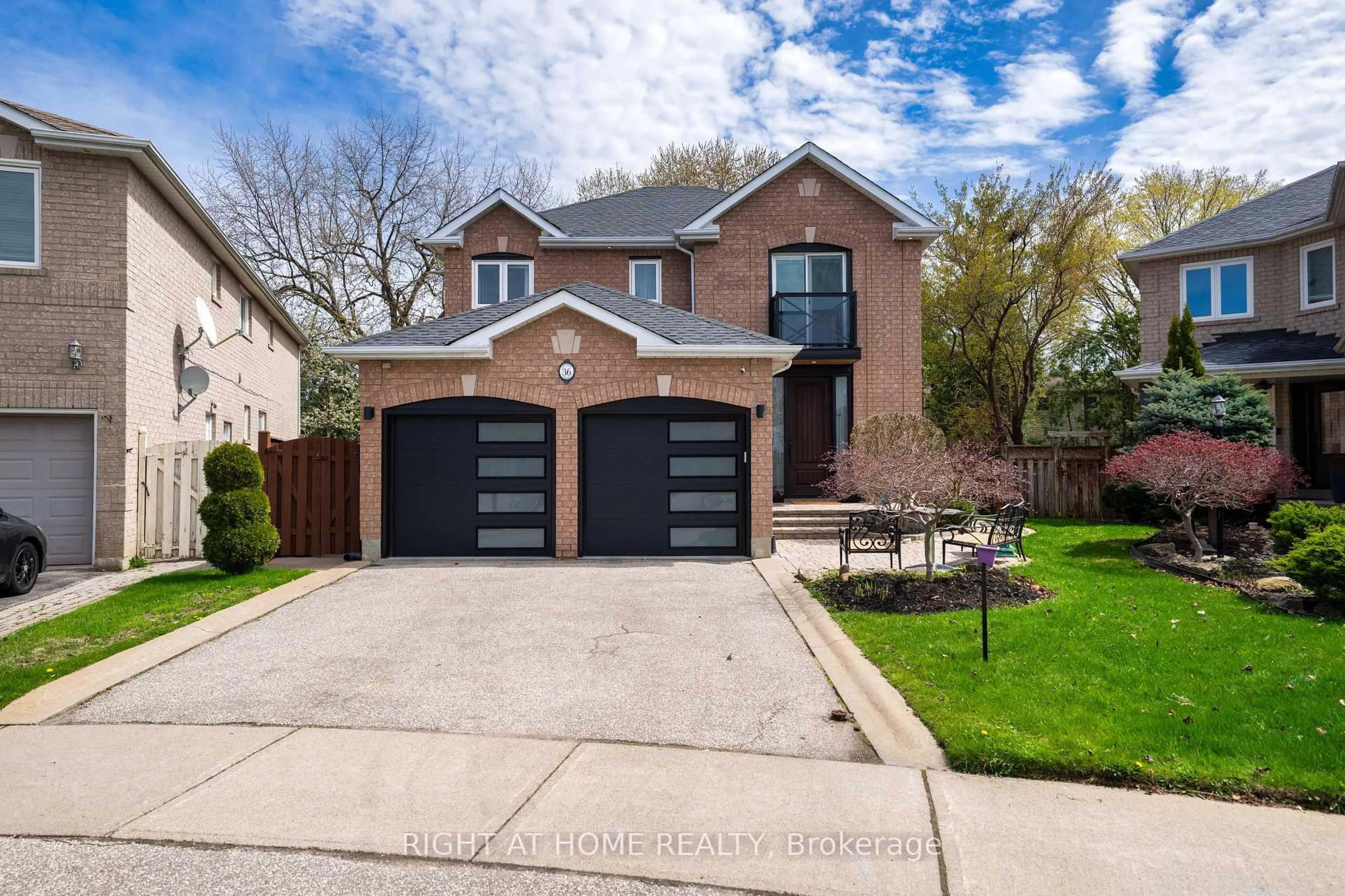 Home with brick exterior material, street for 36 Crimson Crt, Richmond Hill Ontario L4C 0J5