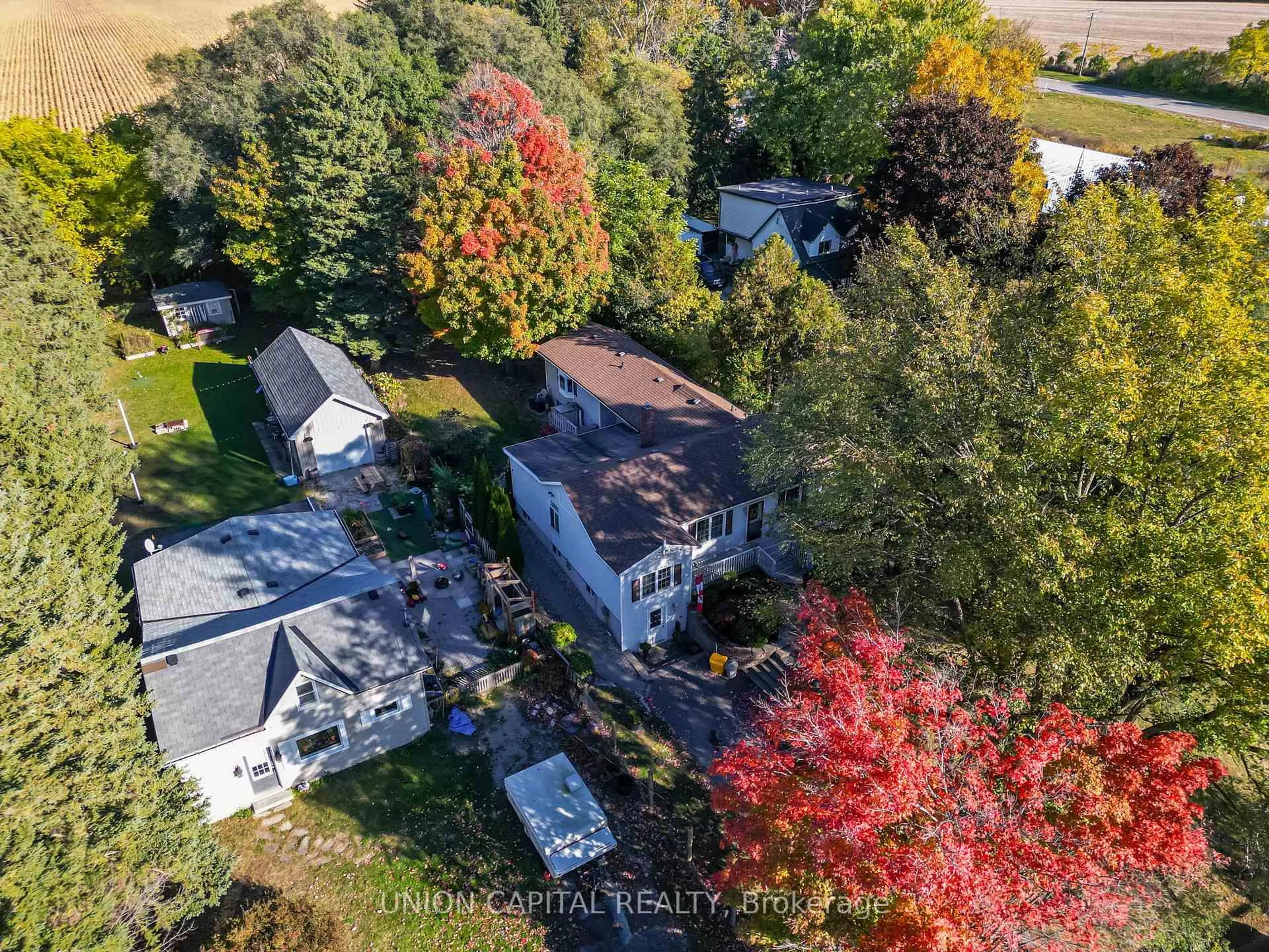 A pic from outside/outdoor area/front of a property/back of a property/a pic from drone, street for 19765 Leslie St, East Gwillimbury Ontario L0G 1R0