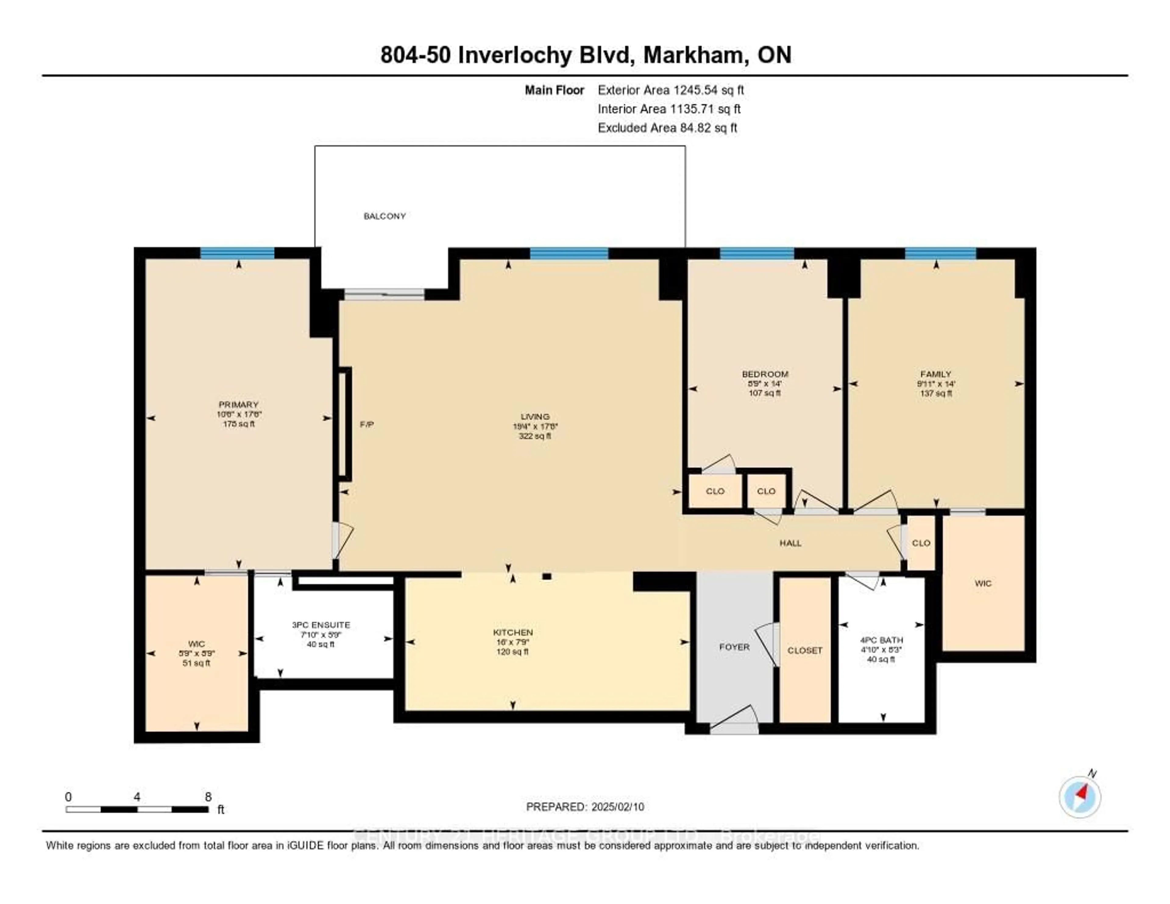 Floor plan for 50 Inverlochy Blvd #804, Markham Ontario L3T 4T6
