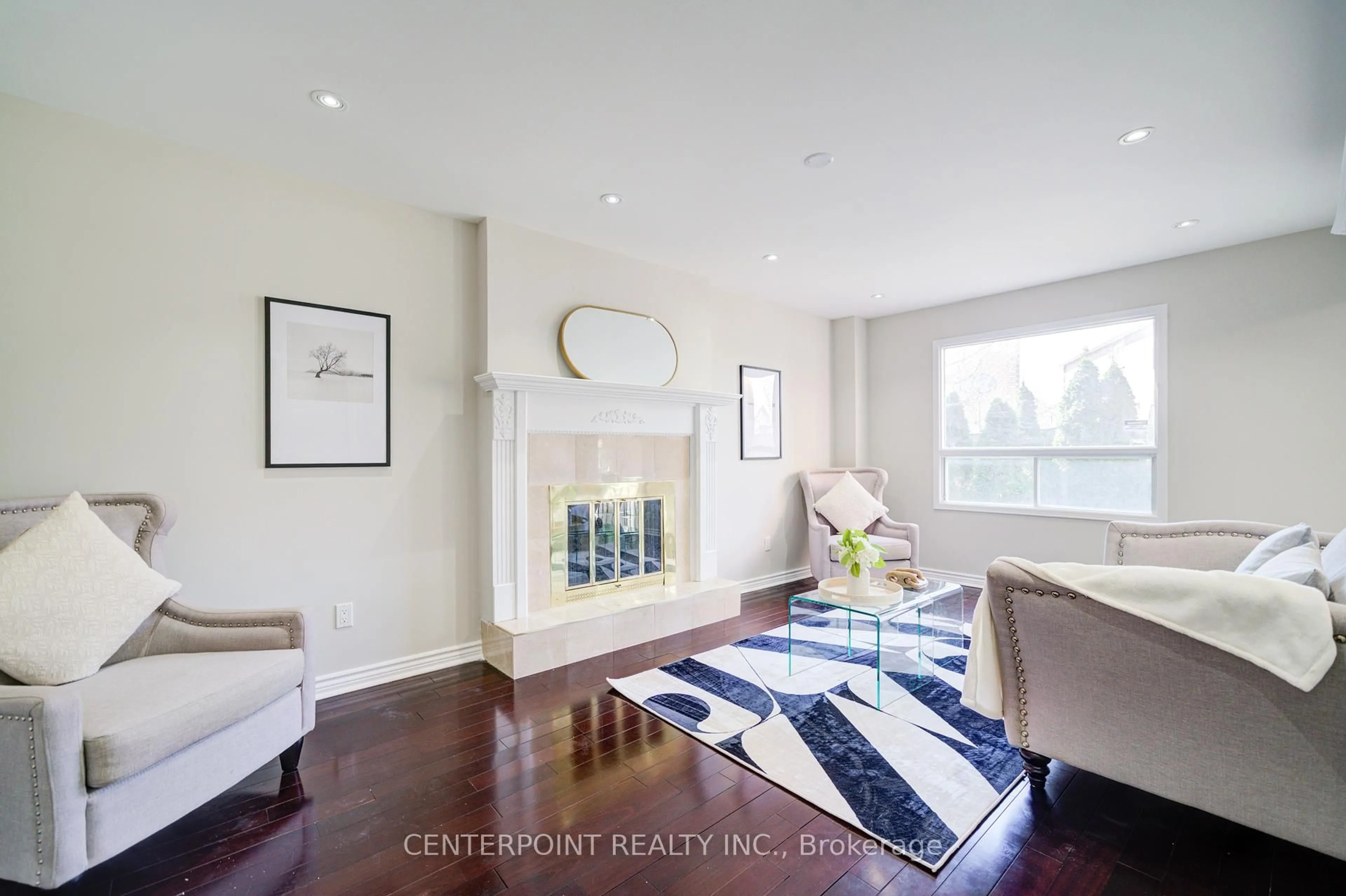 Living room with furniture, ceramic/tile floor for 20 Norman Ross Dr, Markham Ontario L3S 3E8