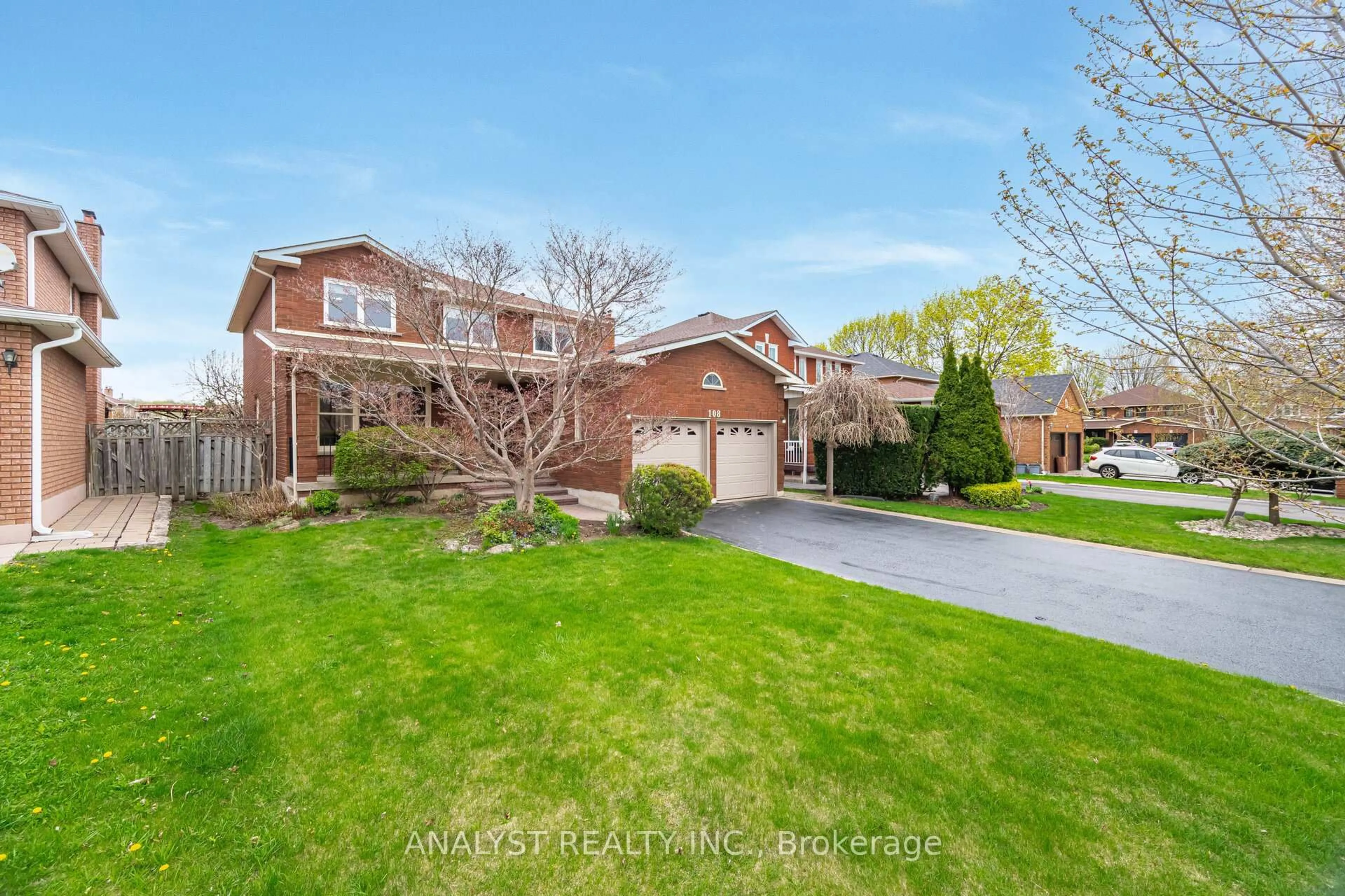 Home with brick exterior material, street for 108 Valleyway Cres, Vaughan Ontario L6A 1K8