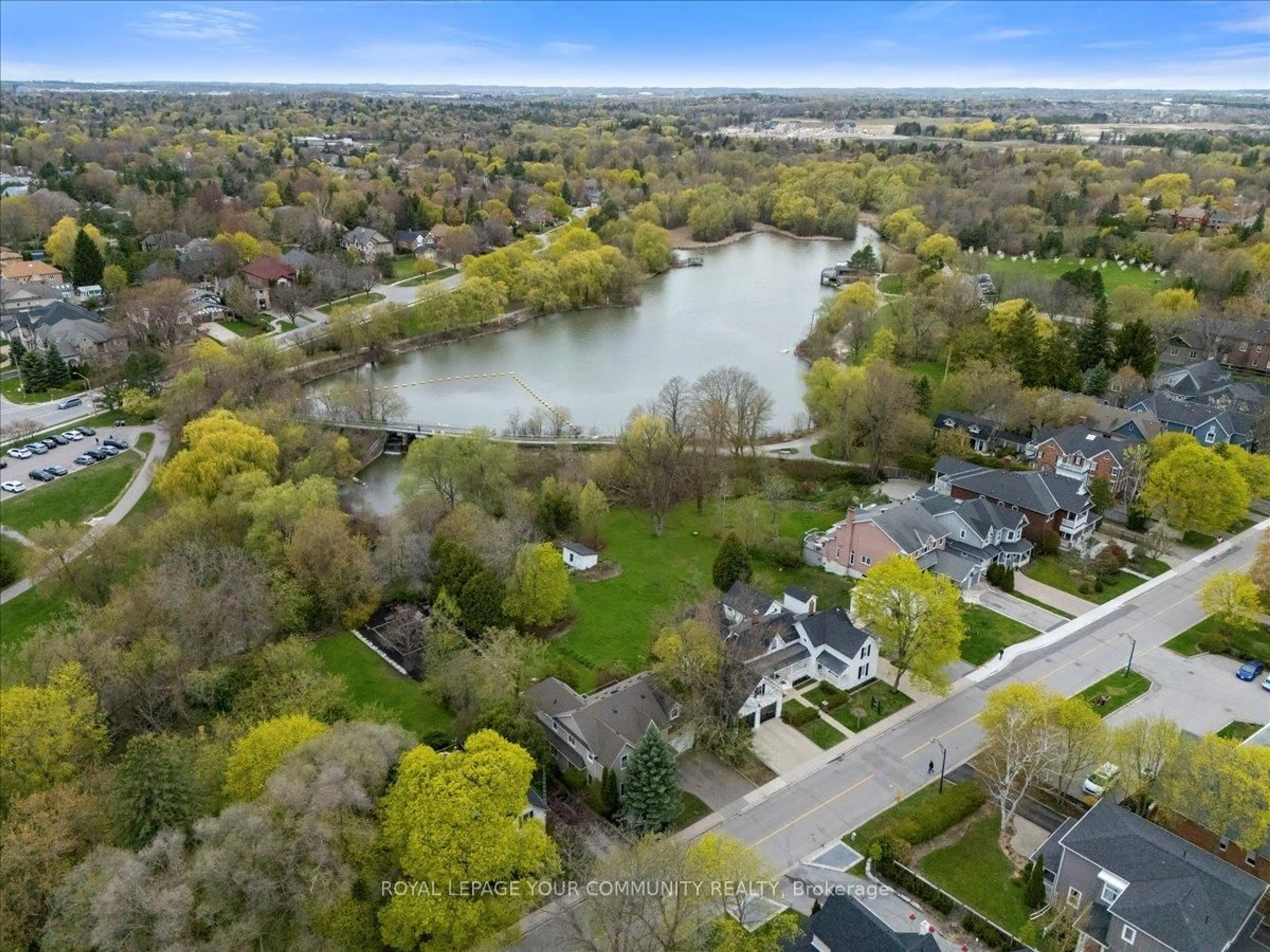 A pic from outside/outdoor area/front of a property/back of a property/a pic from drone, water/lake/river/ocean view for 234 Main St, Markham Ontario L3R 2H2