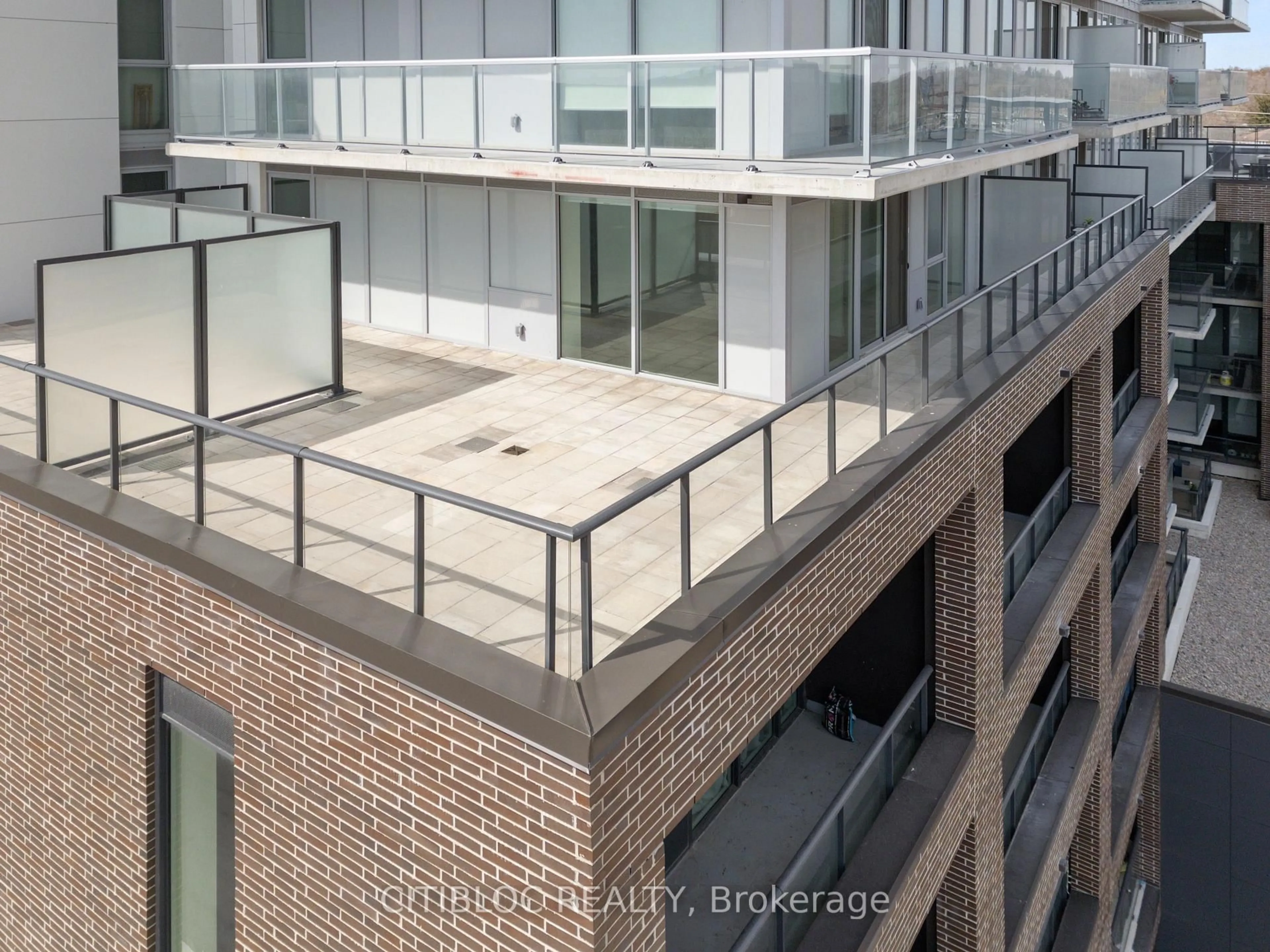 Balcony in the apartment, city buildings view from balcony for 185 Deerfield Rd #503, Newmarket Ontario L3Y 0G7
