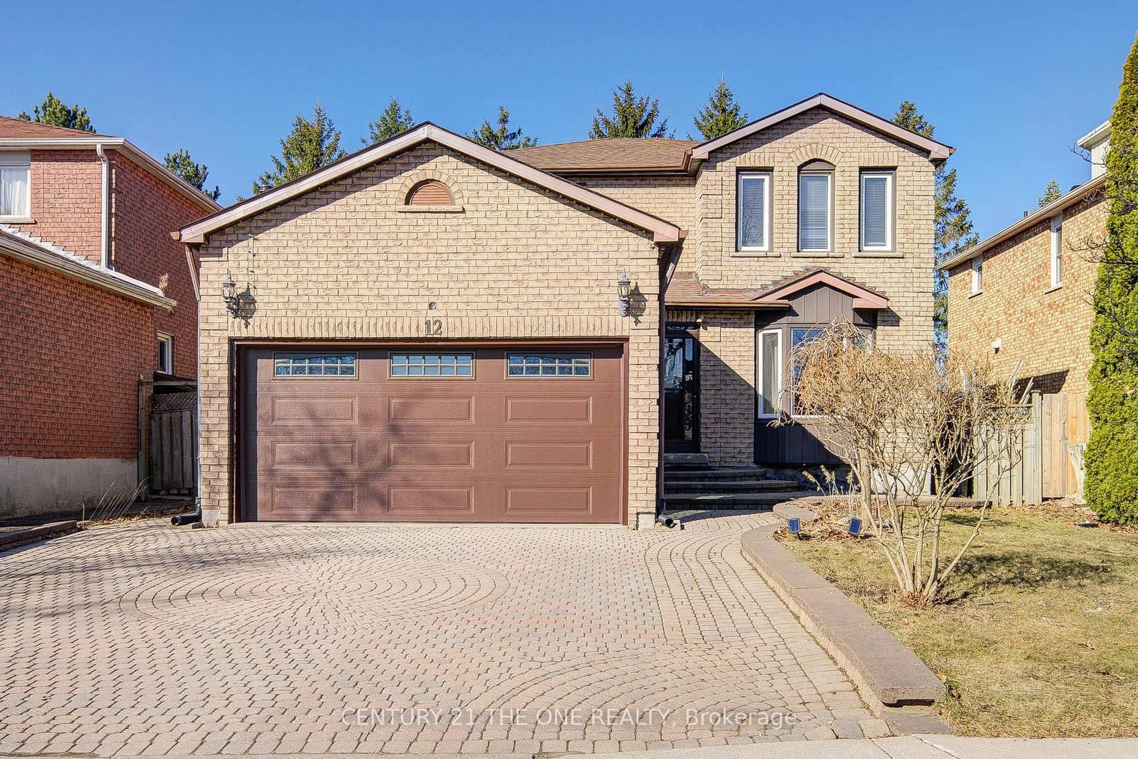 Home with brick exterior material, street for 12 Featherstone Ave, Markham Ontario L3S 2E5