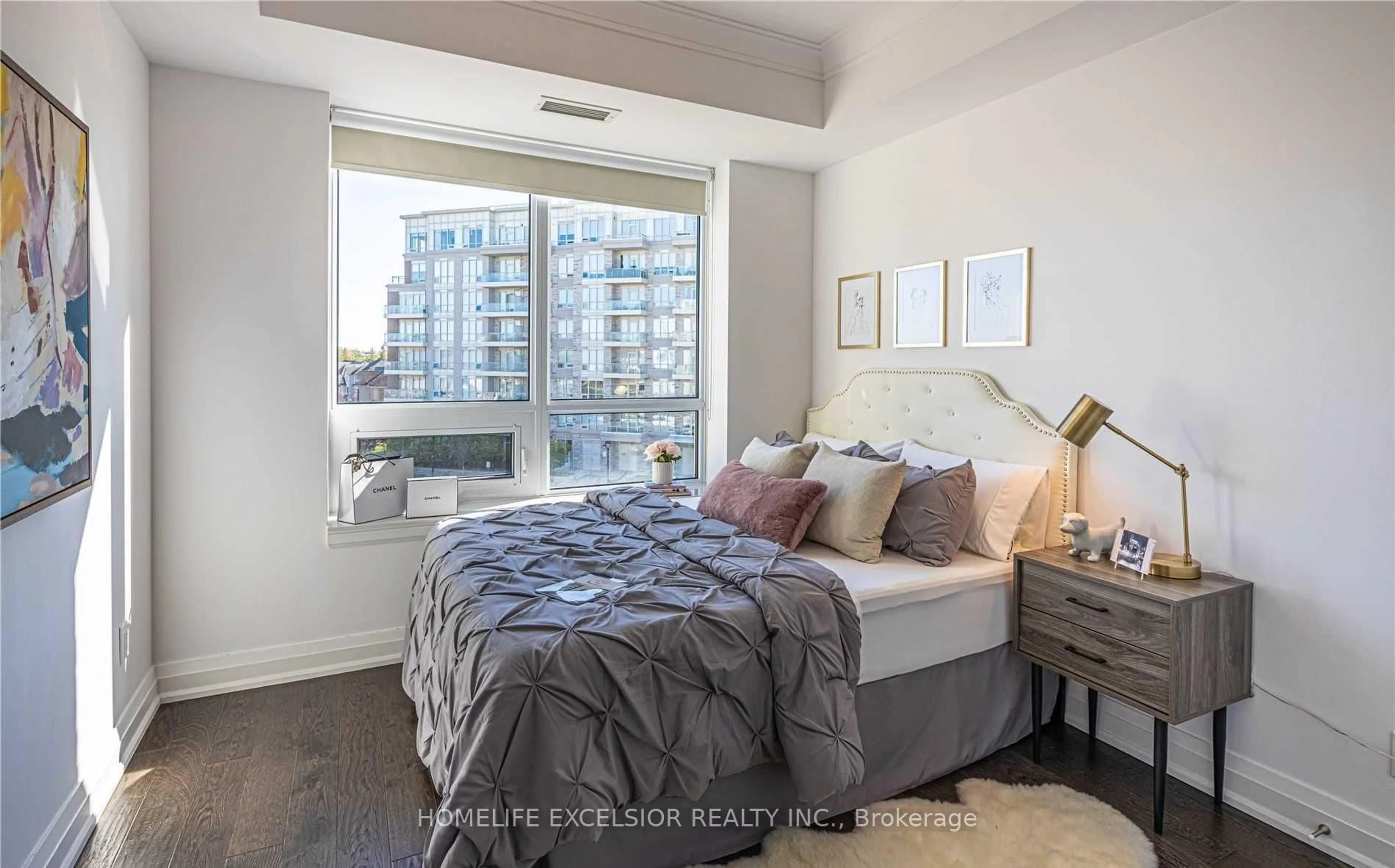 Bedroom with bed, unknown for 9 Stollery Pond Cres #602, Markham Ontario L6C 0Y1