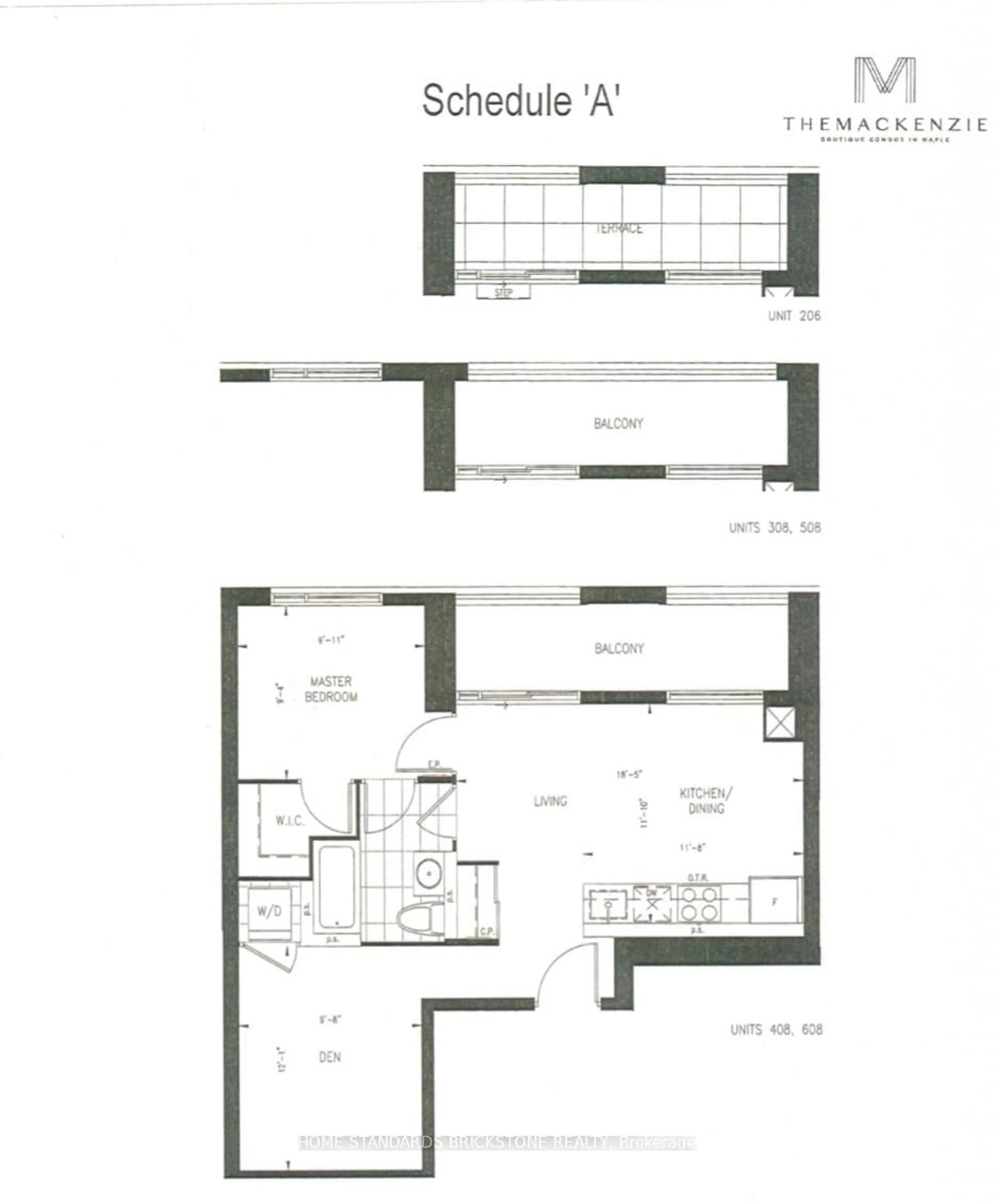 Floor plan for 120 Eagle Rock Way #608, Vaughan Ontario L6A 5C2