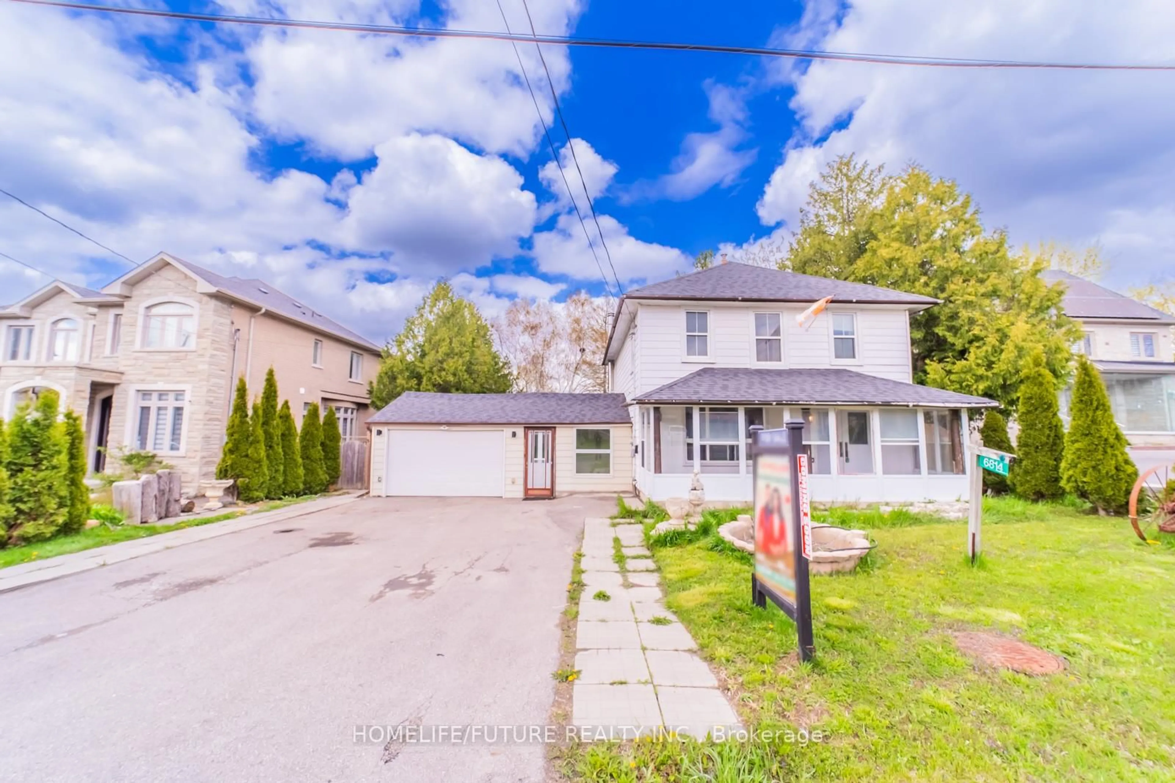 A pic from outside/outdoor area/front of a property/back of a property/a pic from drone, street for 6814 14th Ave, Markham Ontario L6B 1A8