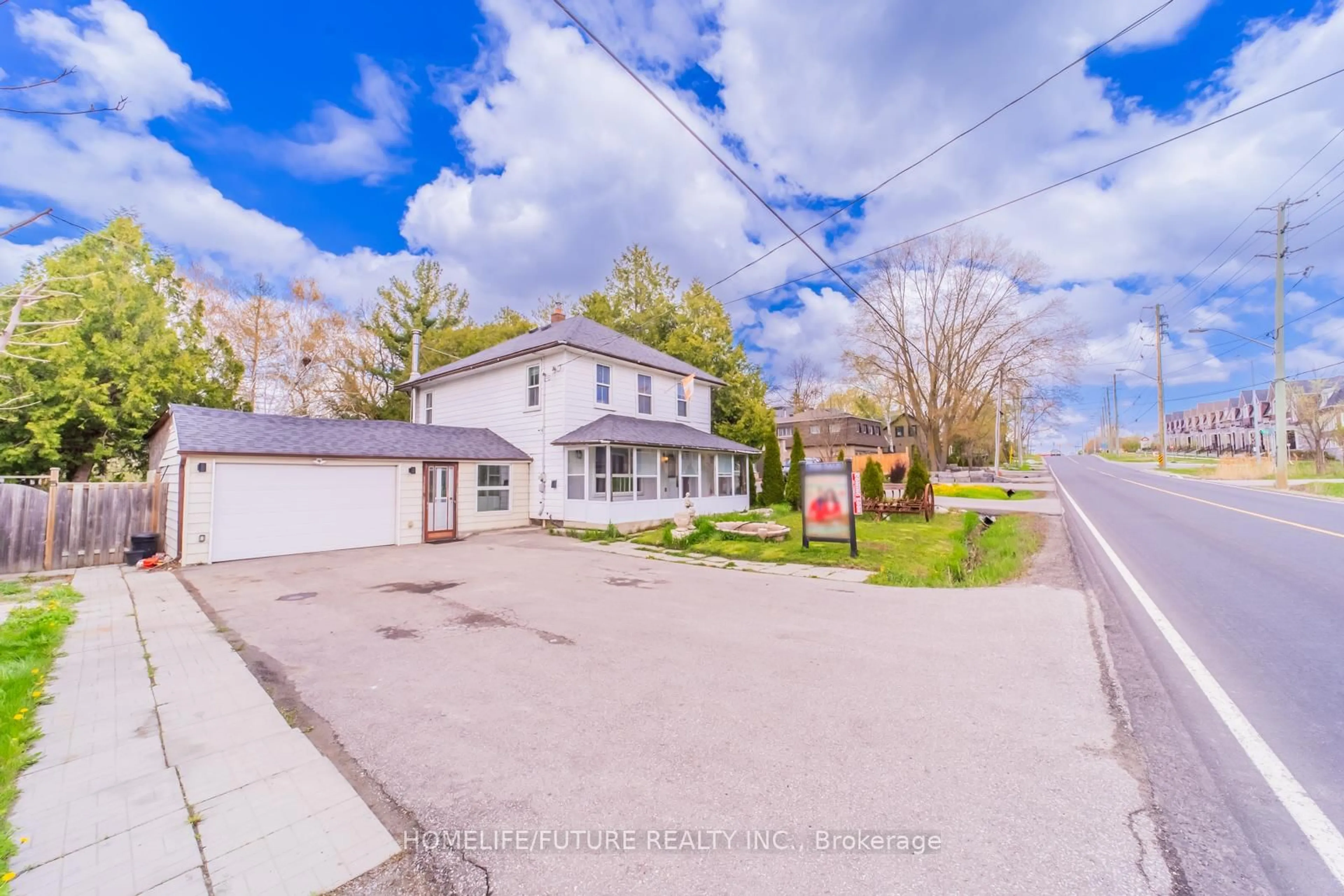 A pic from outside/outdoor area/front of a property/back of a property/a pic from drone, street for 6814 14th Ave, Markham Ontario L6B 1A8