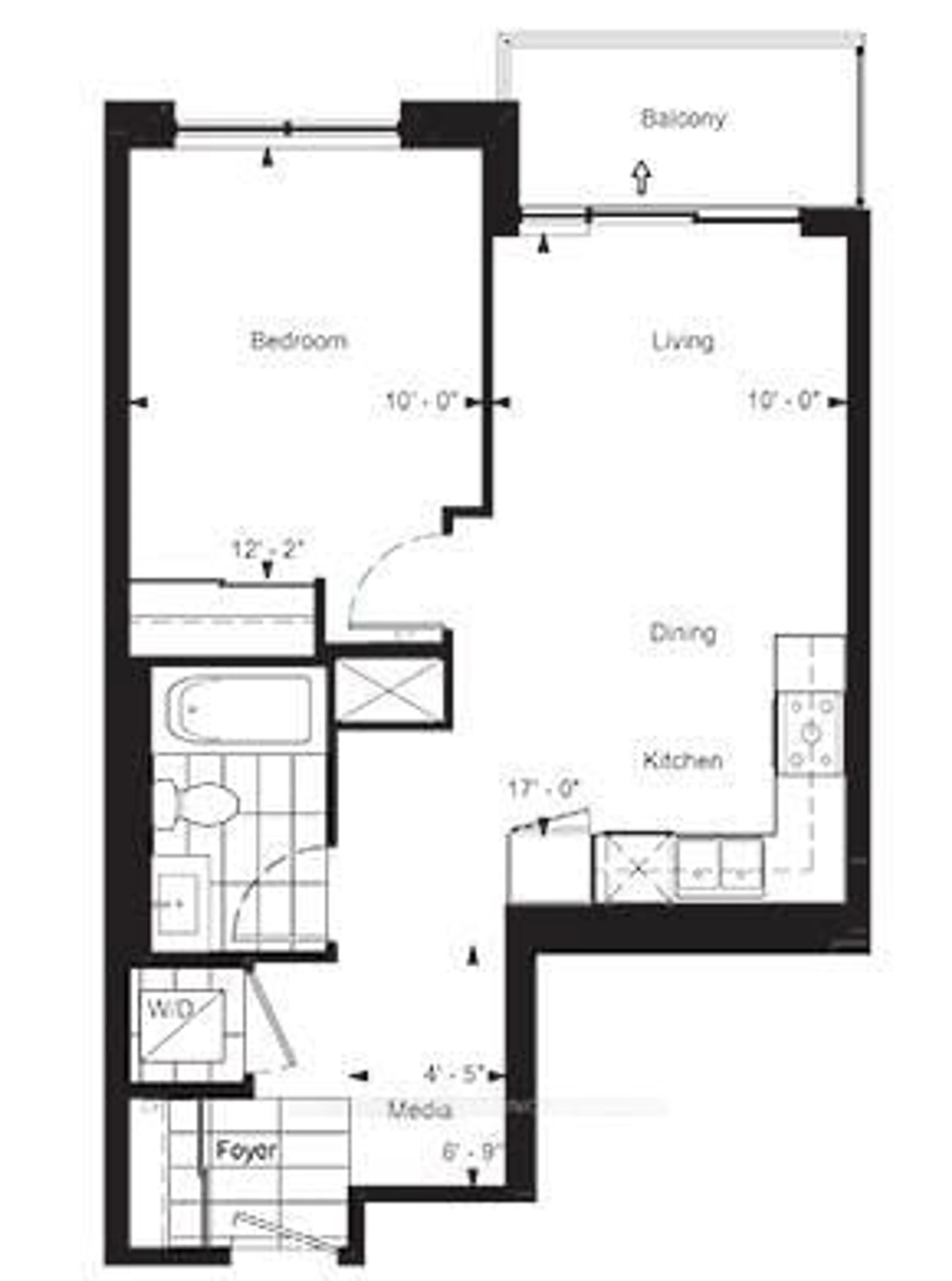 Floor plan for 25 Water Walk Dr #201, Markham Ontario L6G 0G3