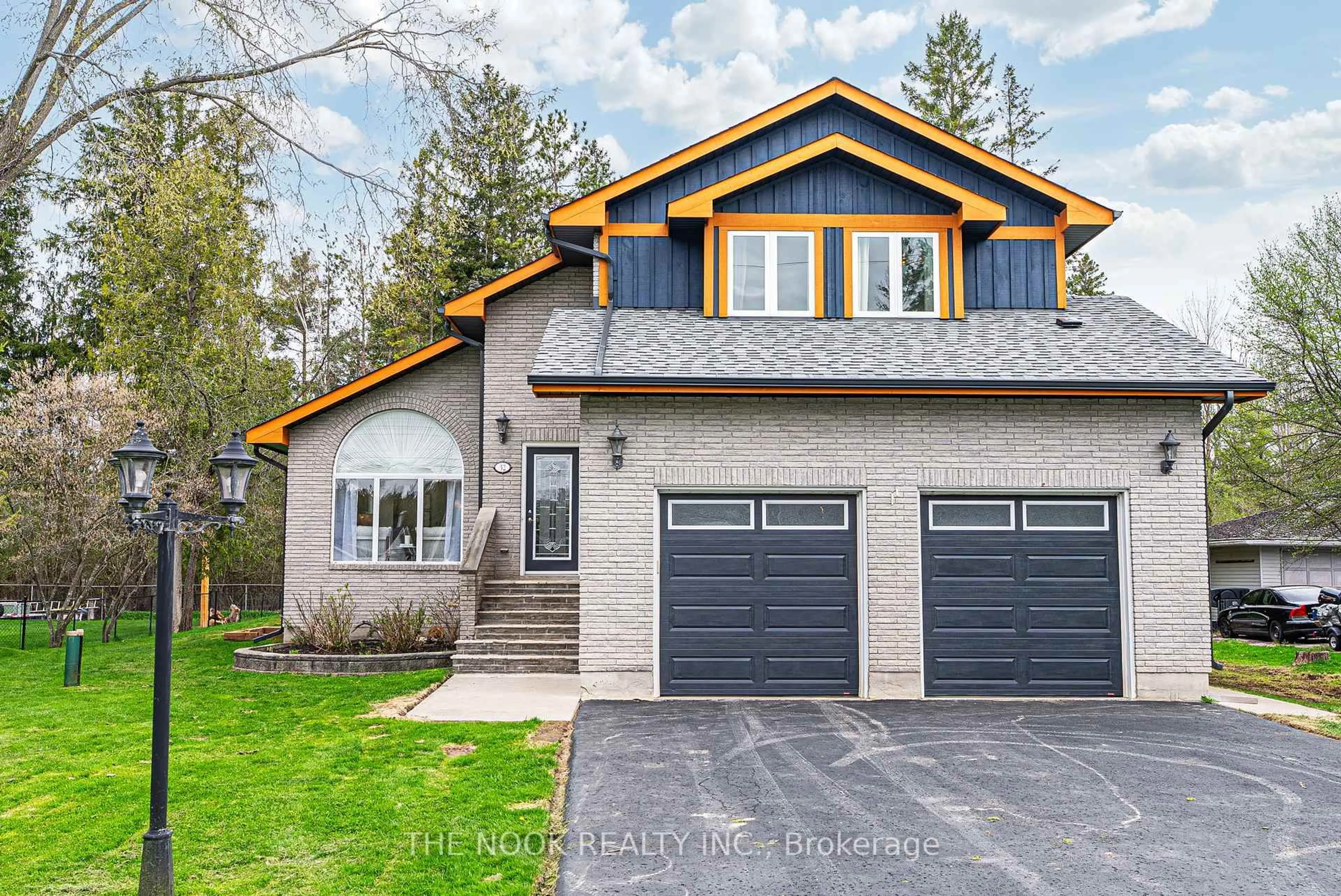 Home with brick exterior material, street for 32 Halmar Park Rd, Georgina Ontario L0E 1N0
