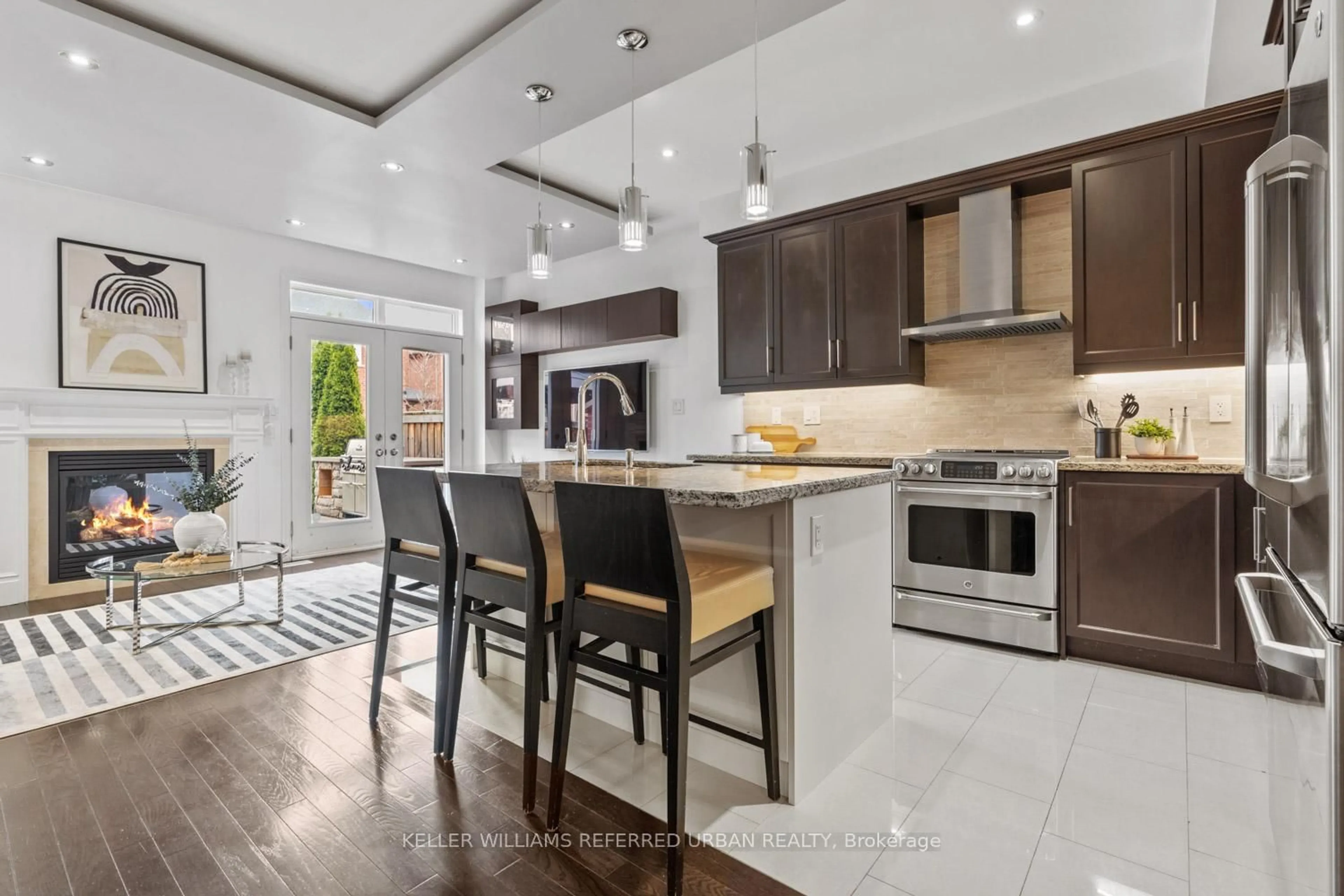 Open concept kitchen, ceramic/tile floor for 37 Stan Roots St, King Ontario L7B 0C3