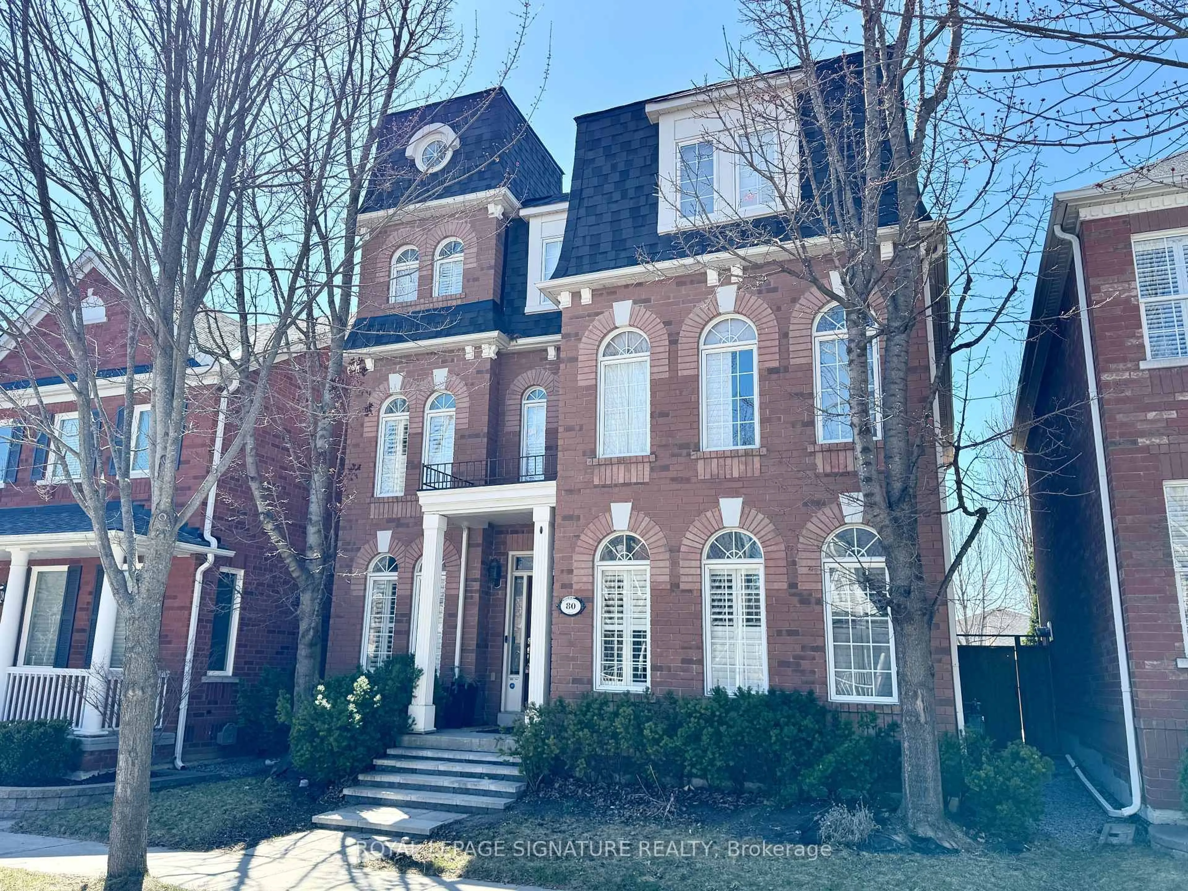 Home with brick exterior material, street for 80 Country Glen Rd, Markham Ontario L6B 1B5