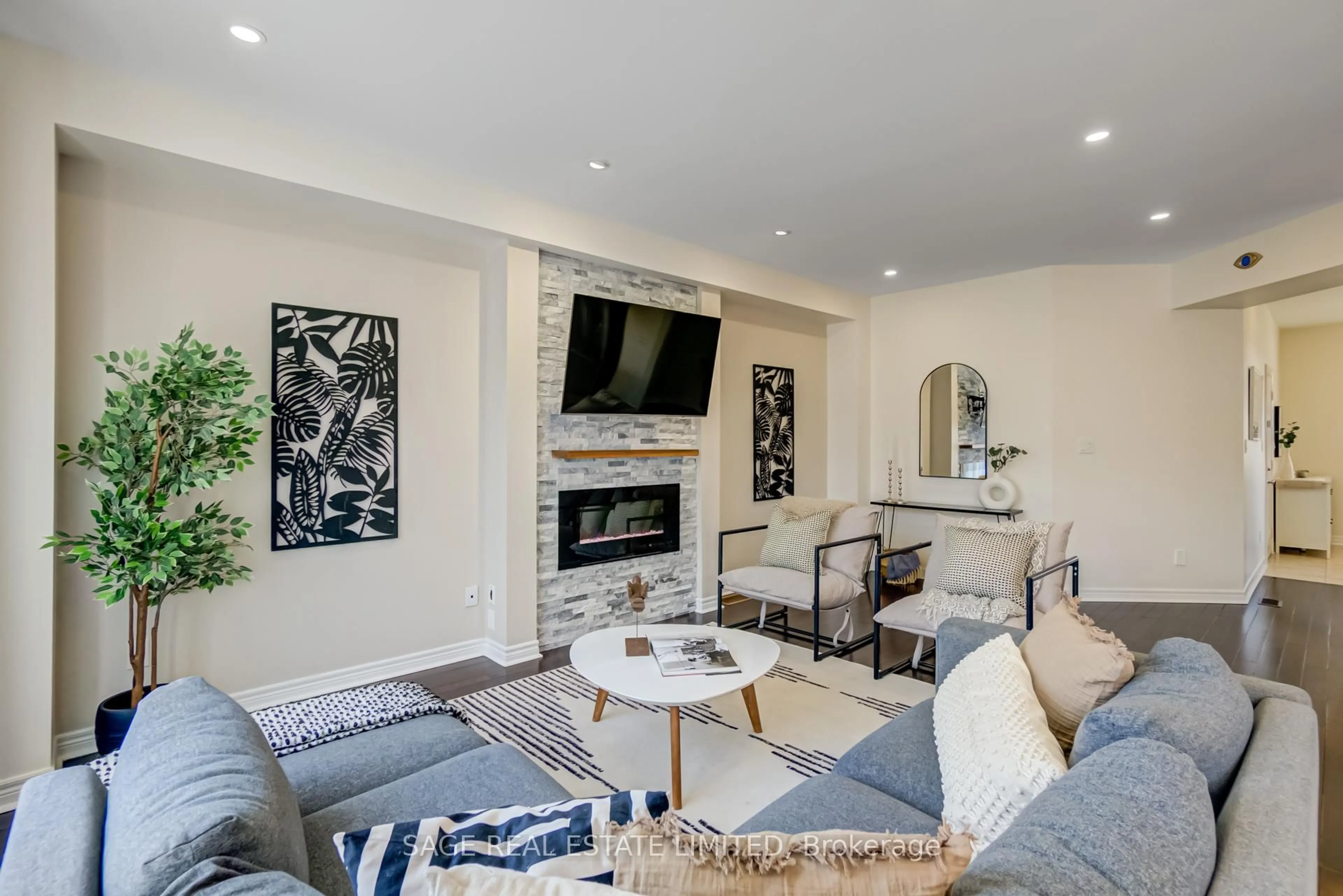 Living room with furniture, ceramic/tile floor for 53 Sharpe Cres, New Tecumseth Ontario L0G 1W0