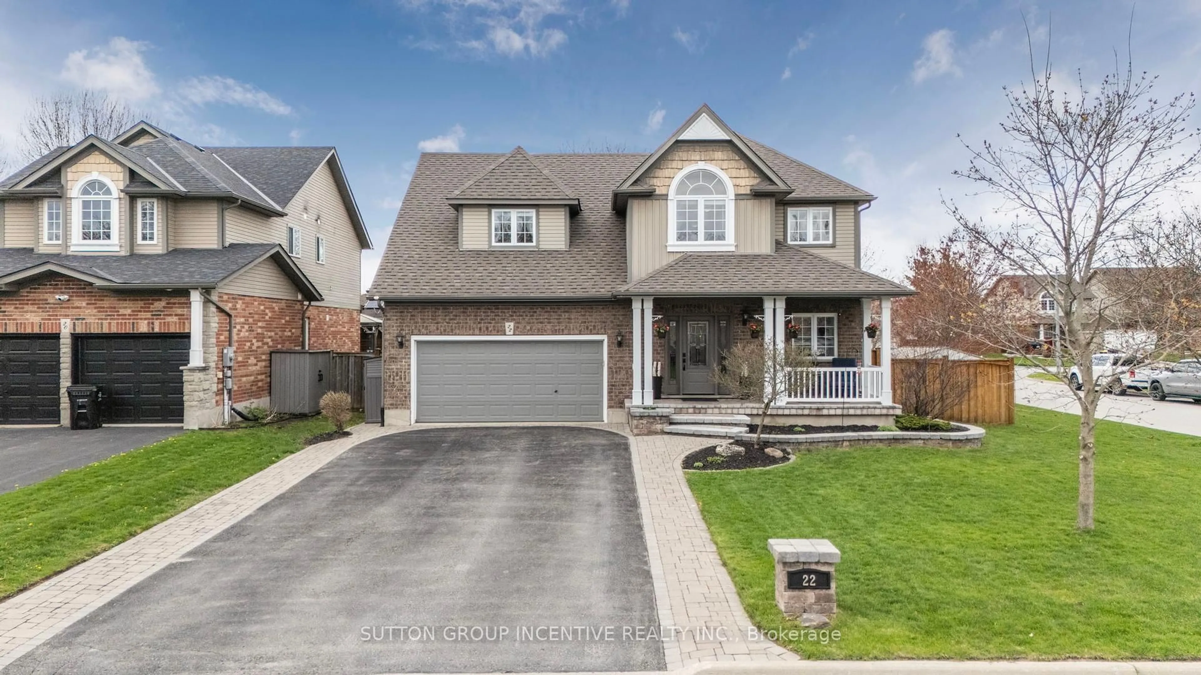 Home with brick exterior material, street for 22 Armeda Clow Cres, Essa Ontario L0M 1B2