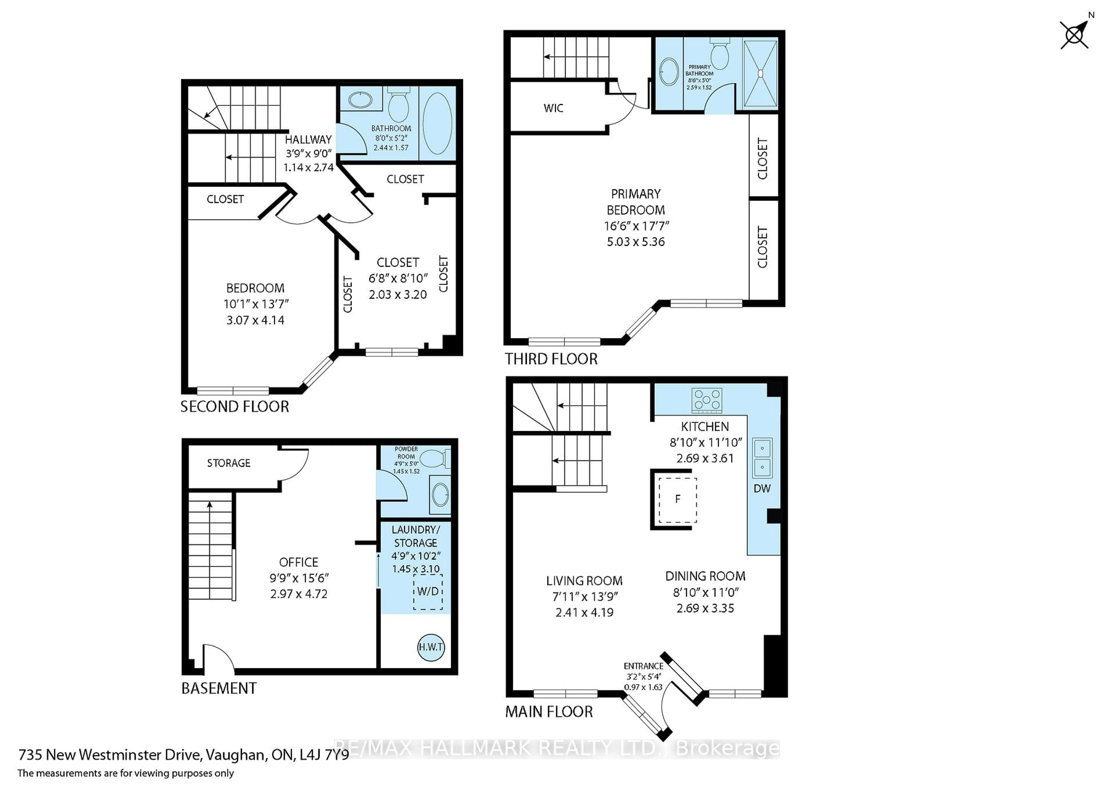 Floor plan for 735 New Westminster Dr #4, Vaughan Ontario L4J 7Y9
