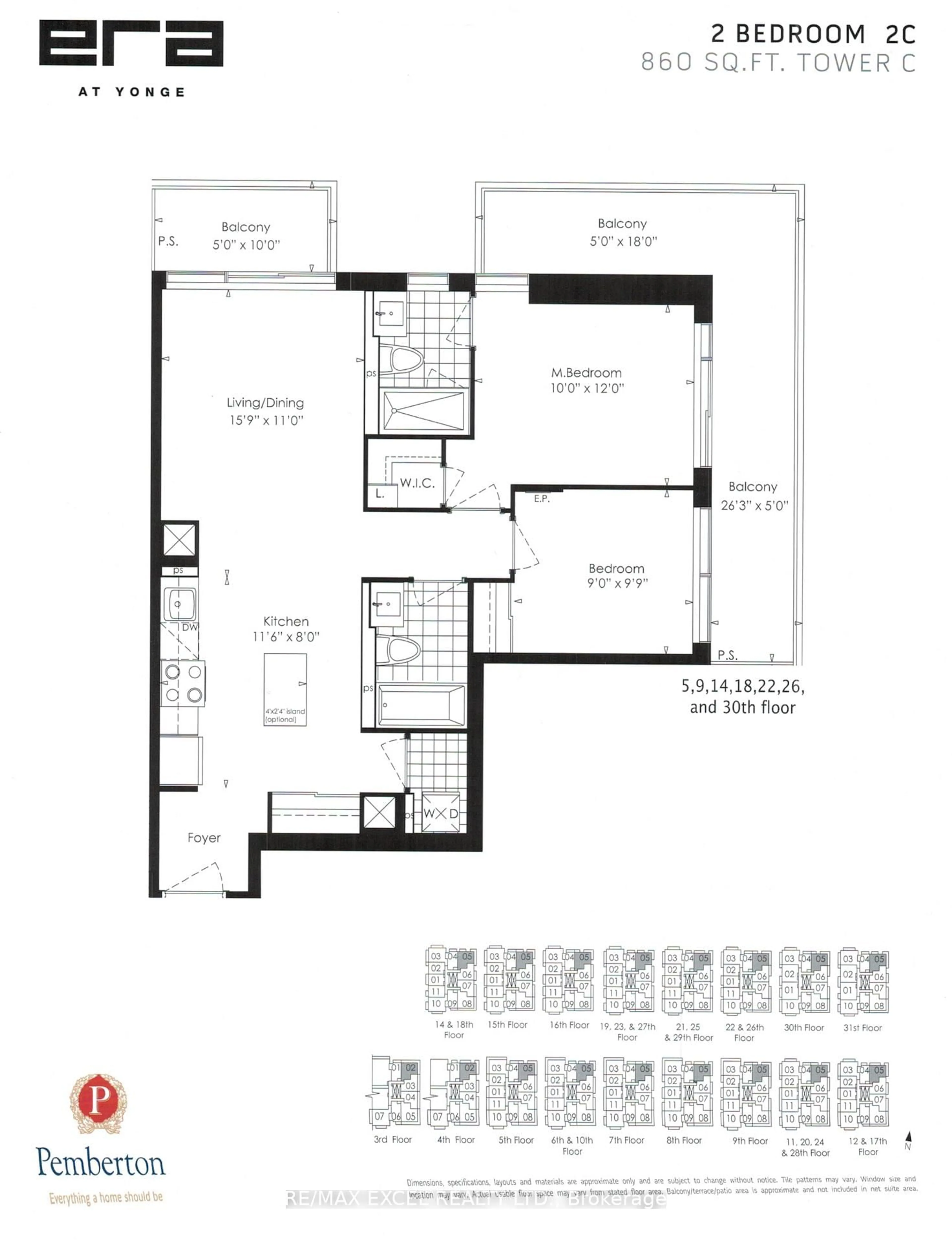 Floor plan for 105 Oneida Cres #505, Richmond Hill Ontario L4B 0H6