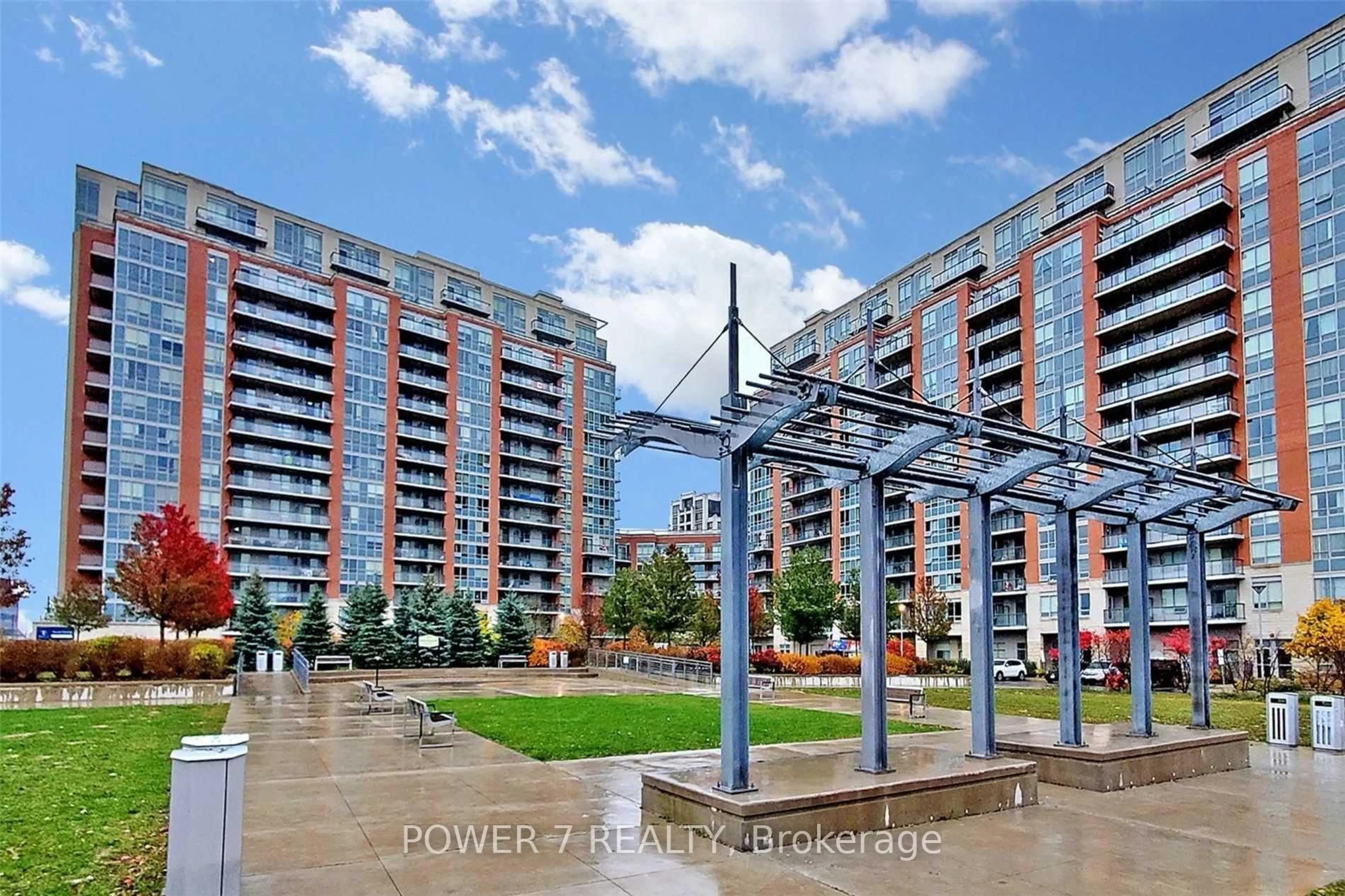 Patio, city buildings view from balcony for 50 Clegg Rd #1117, Markham Ontario L6G 0C6