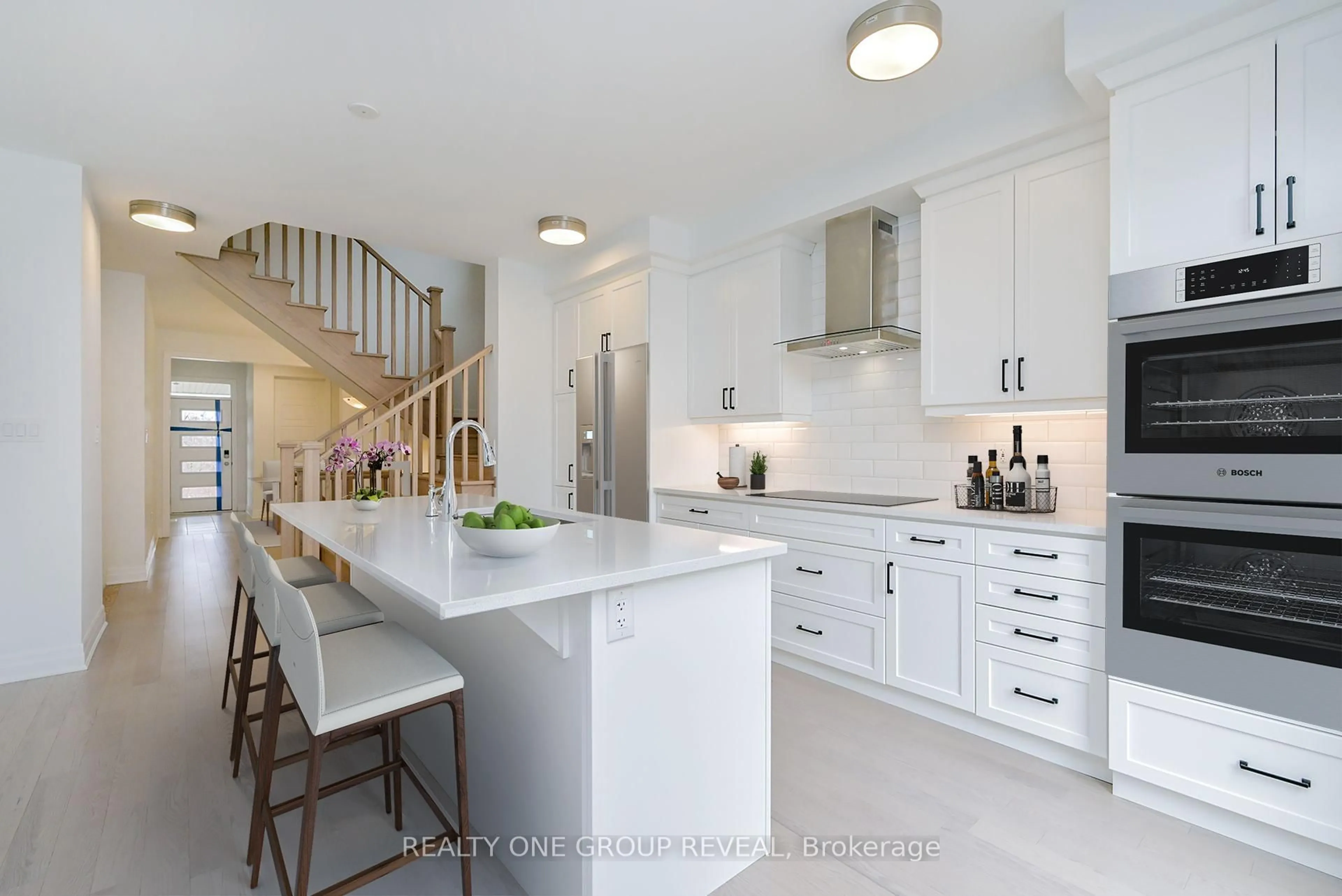 Contemporary kitchen, ceramic/tile floor for 27 Greenridge Cres, Markham Ontario L6C 3M1
