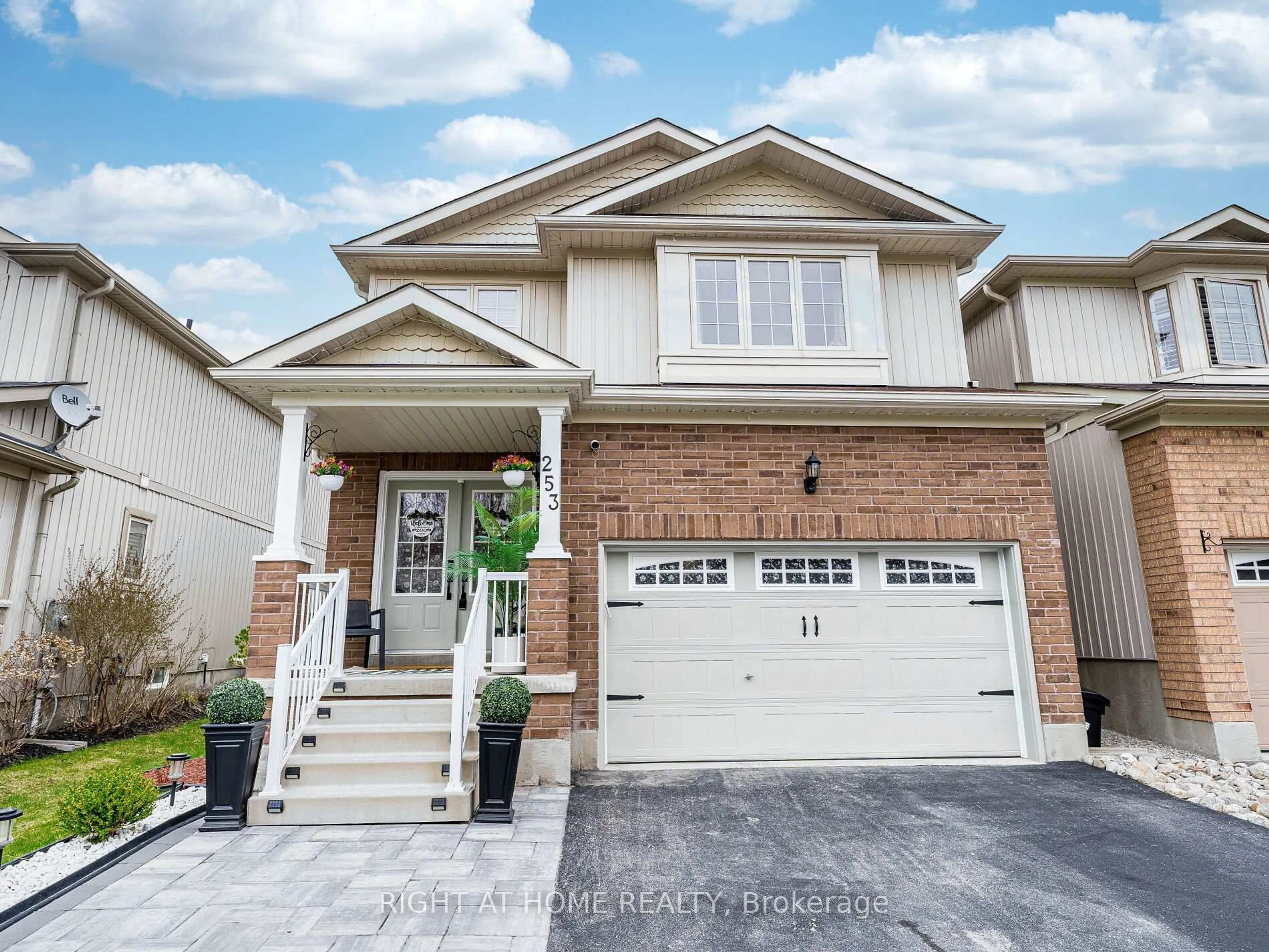 Home with brick exterior material, street for 253 Greenwood Dr, Essa Ontario L0M 1B4