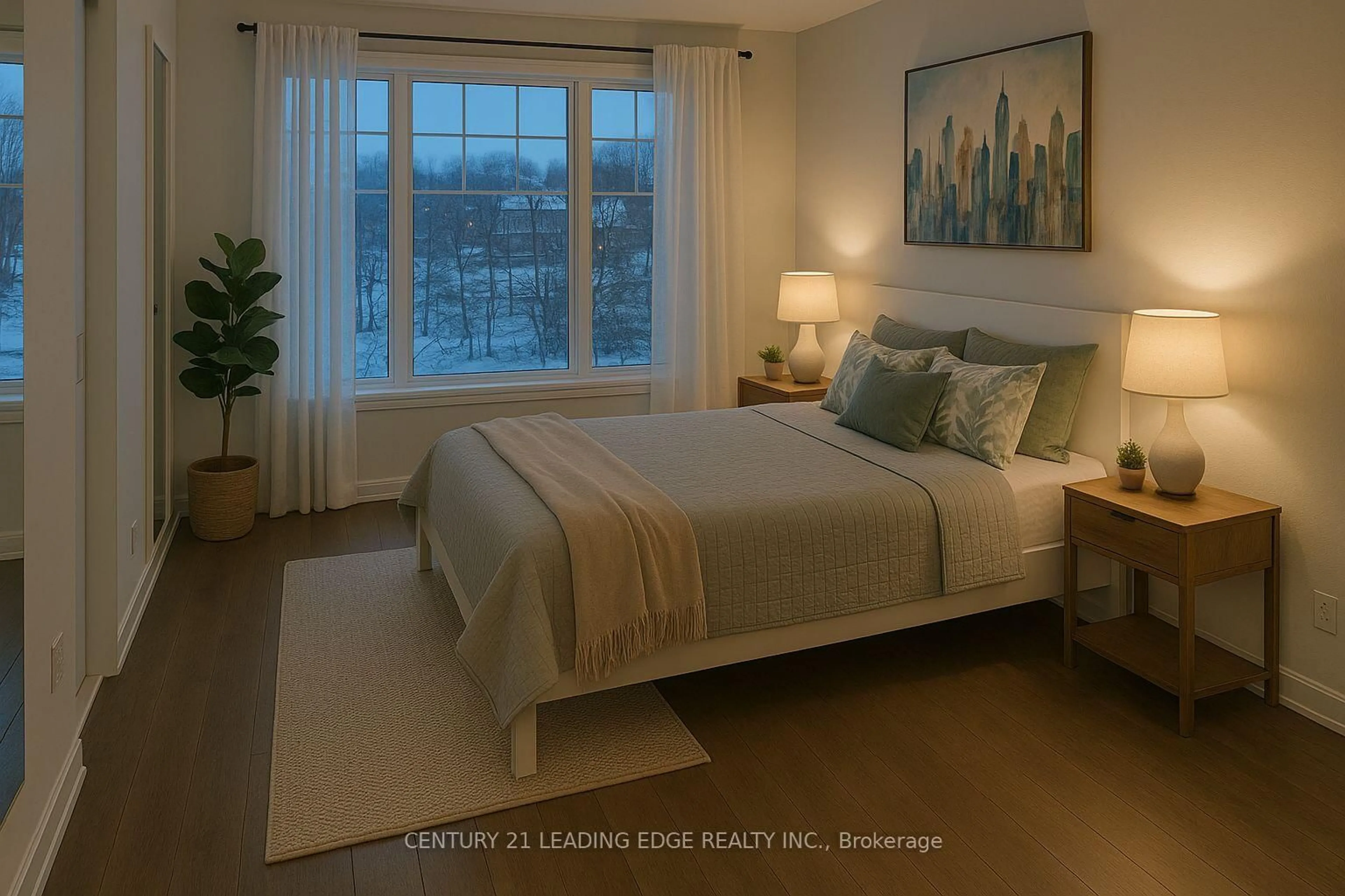 Bedroom with bed, unknown for 1 Blanche Lane #814, Markham Ontario L6B 0A3
