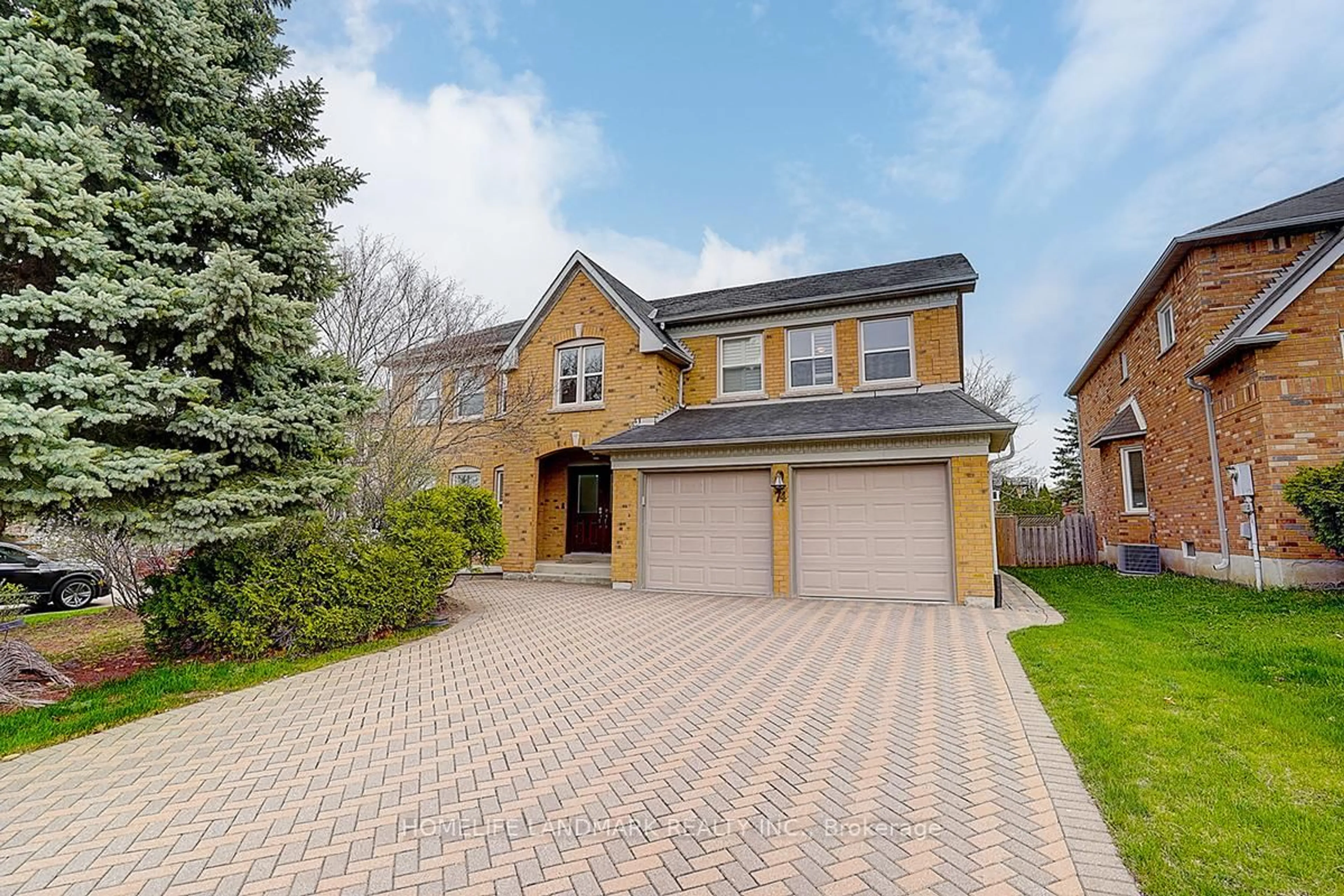 Home with brick exterior material, street for 74 Webber Cres, Markham Ontario L3R 0R1