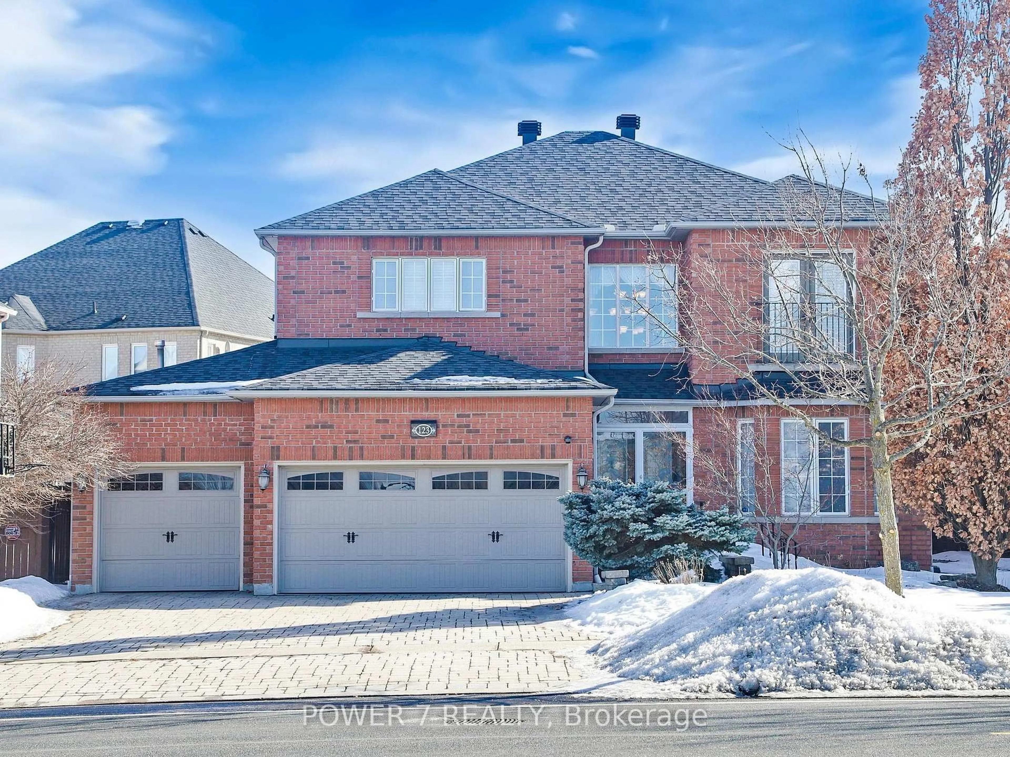 Home with brick exterior material, street for 123 Macrill Rd, Markham Ontario L6C 2T3
