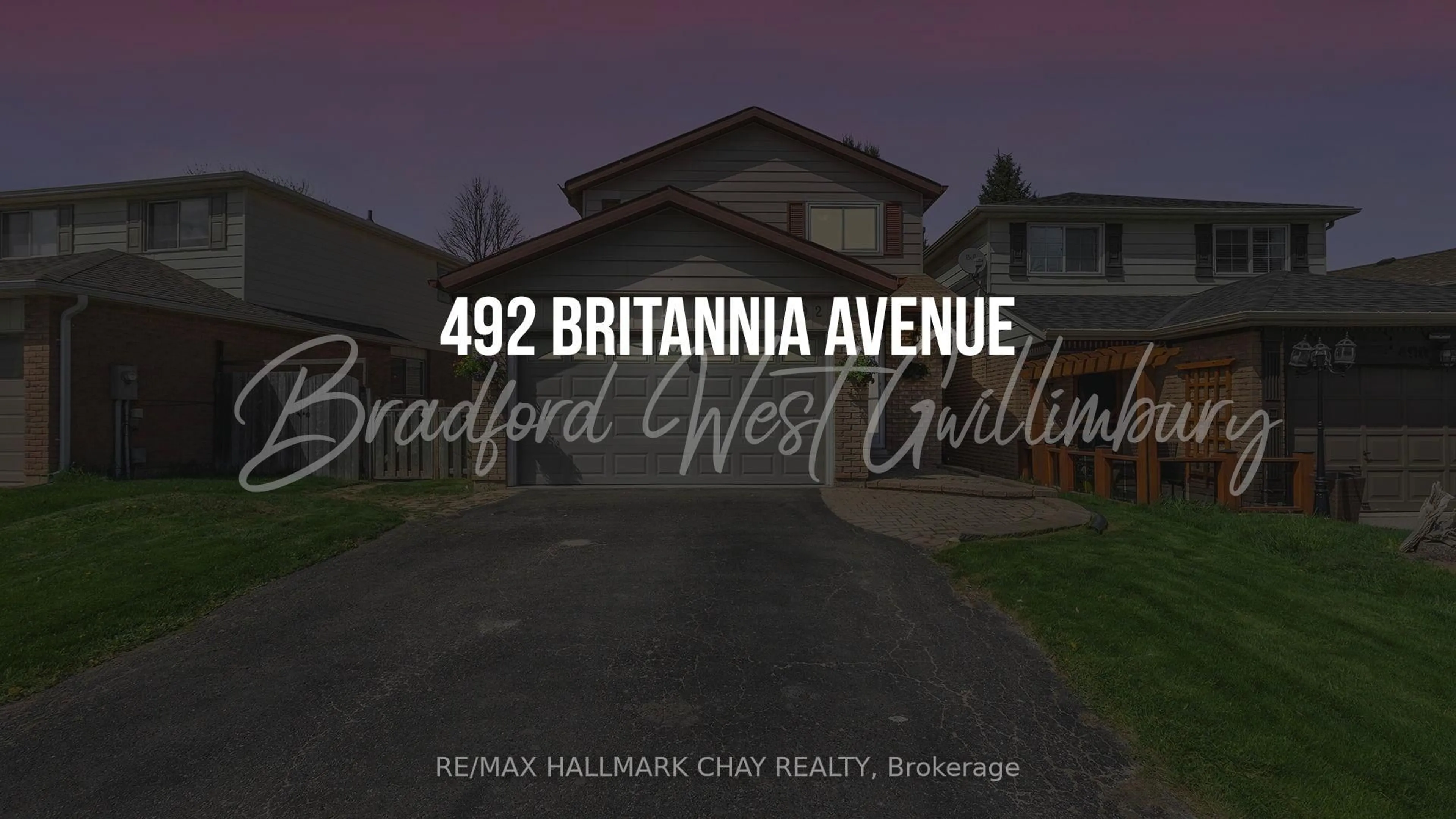 A pic from outside/outdoor area/front of a property/back of a property/a pic from drone, street for 492 Britannia Ave, Bradford West Gwillimbury Ontario L3Z 1A7