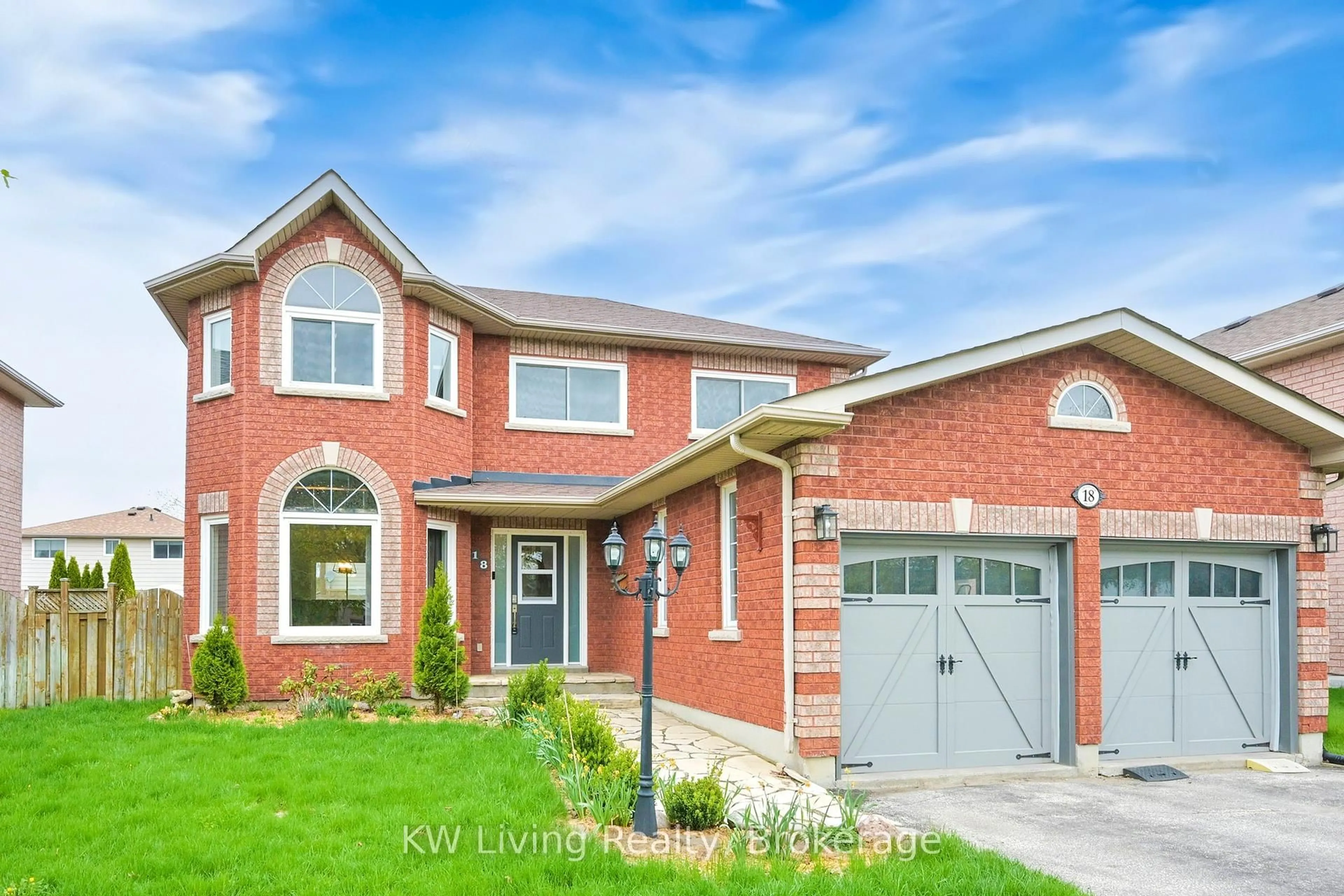 Home with brick exterior material, street for 18 Amberview Dr, Georgina Ontario L4P 3X6