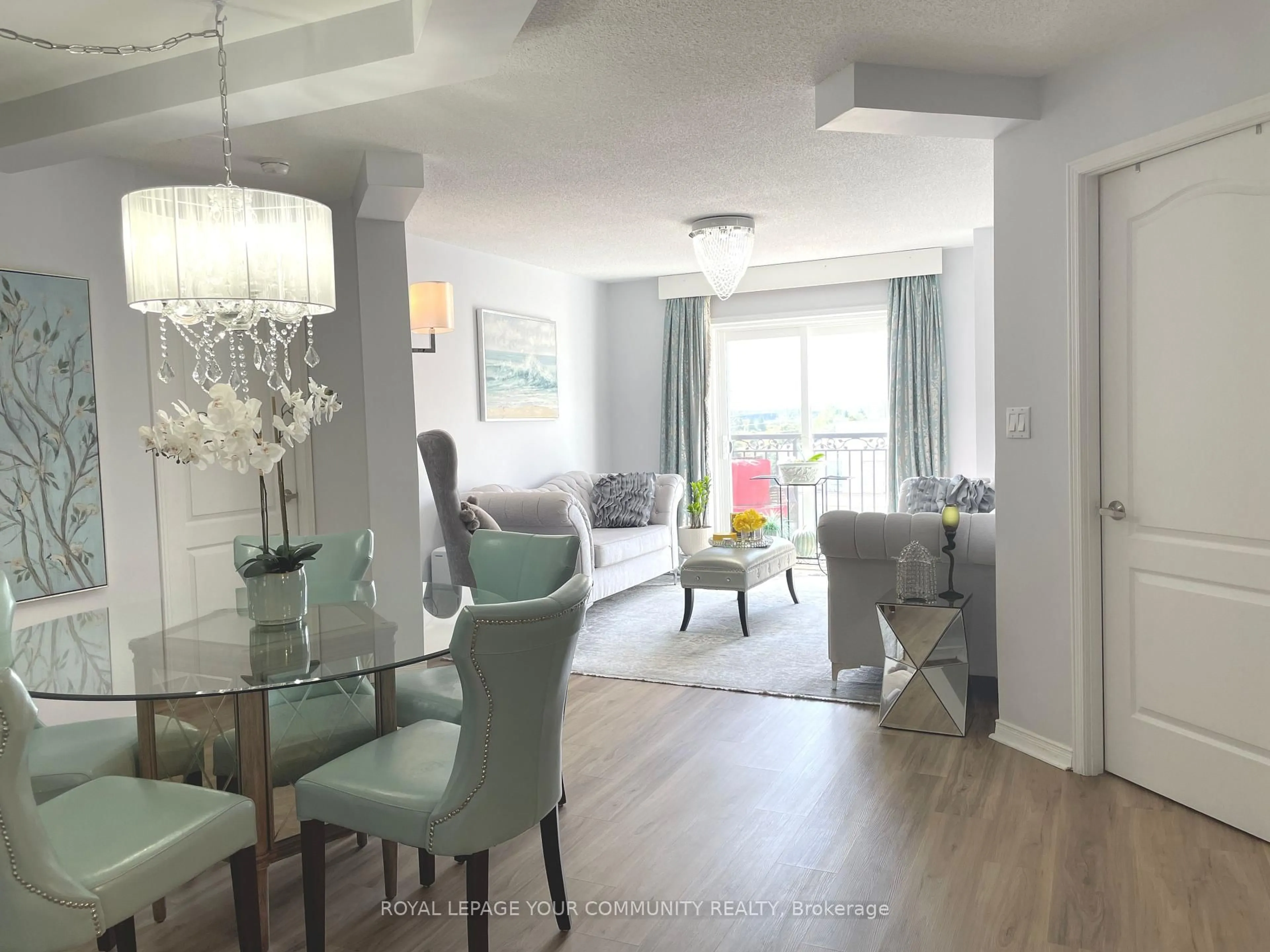 Dining room, wood/laminate floor for 7373 Martin Grove Rd #606, Vaughan Ontario L4L 9K1