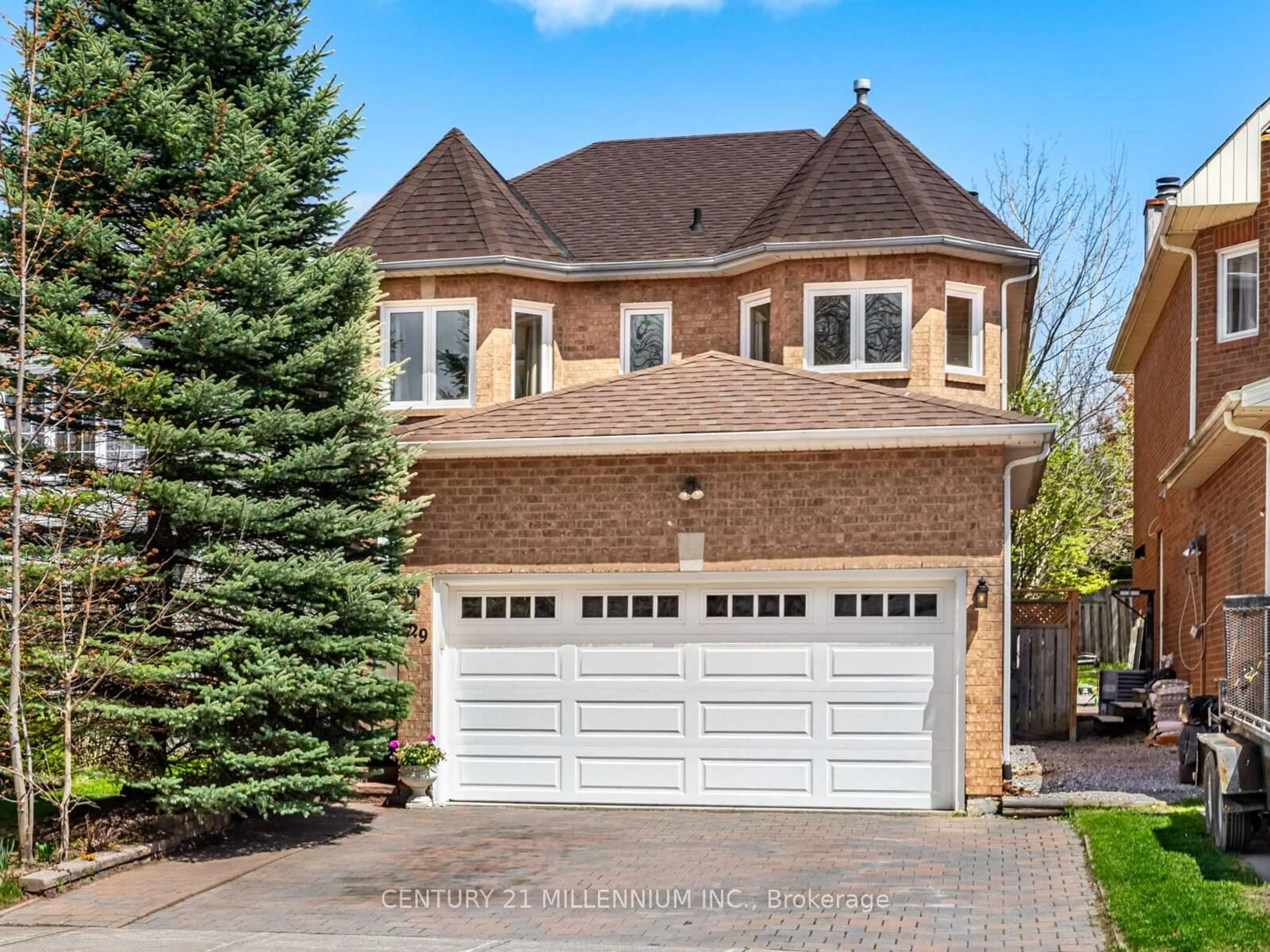 Home with brick exterior material, street for 129 Chiswick Cres, Aurora Ontario L4G 6P1