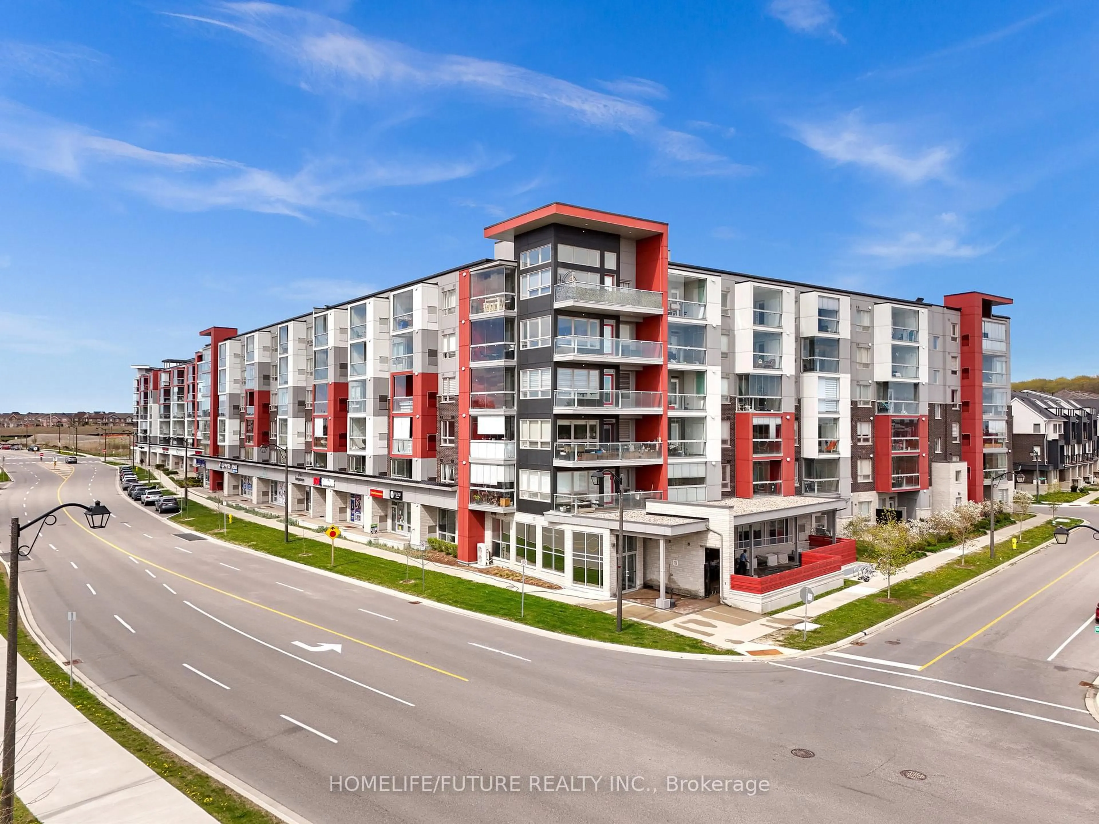 A pic from outside/outdoor area/front of a property/back of a property/a pic from drone, unknown for 2 Adam Sellers St #410, Markham Ontario L6B 1N2