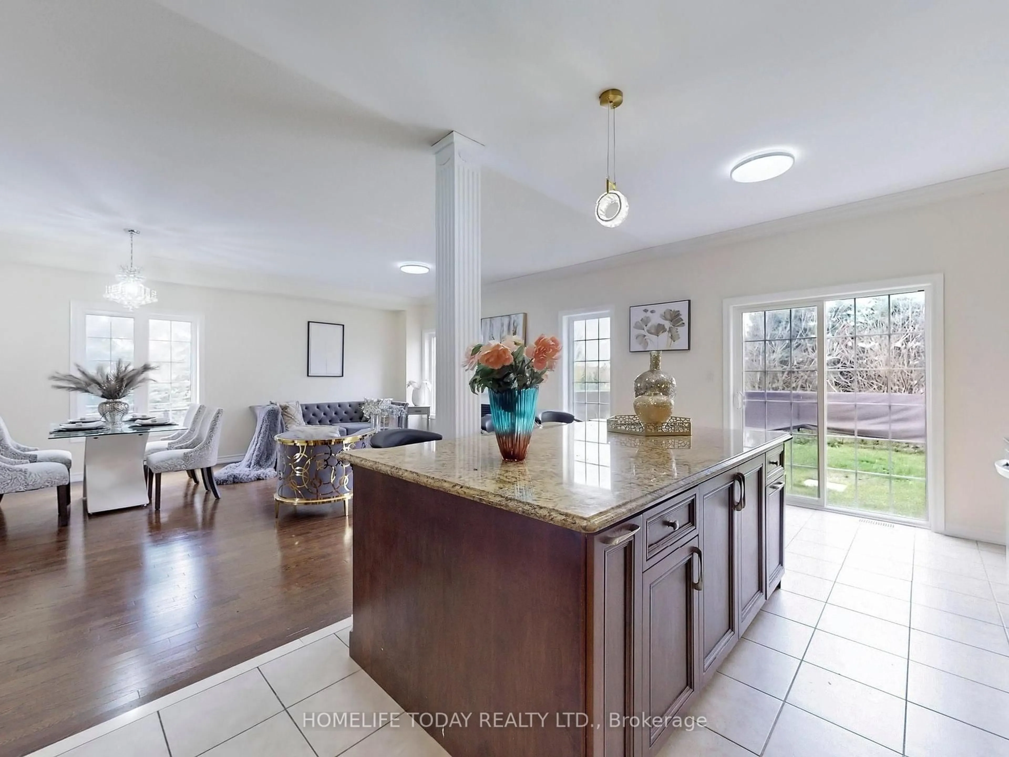 Open concept kitchen, ceramic/tile floor for 468 Roy Rainey Ave, Markham Ontario L6E 2H6