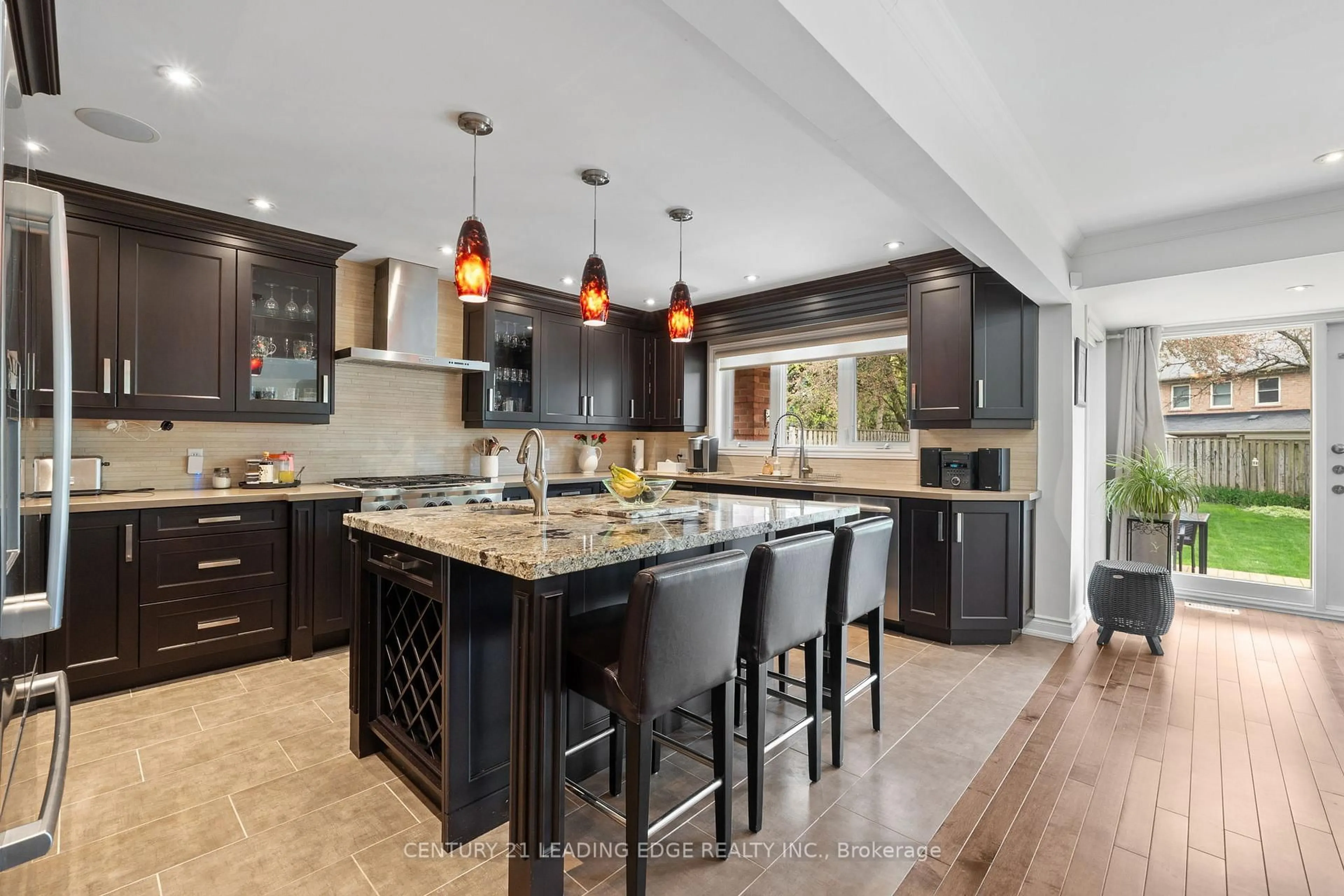 Contemporary kitchen, ceramic/tile floor for 4 Longwater Chse, Markham Ontario L3R 4A2