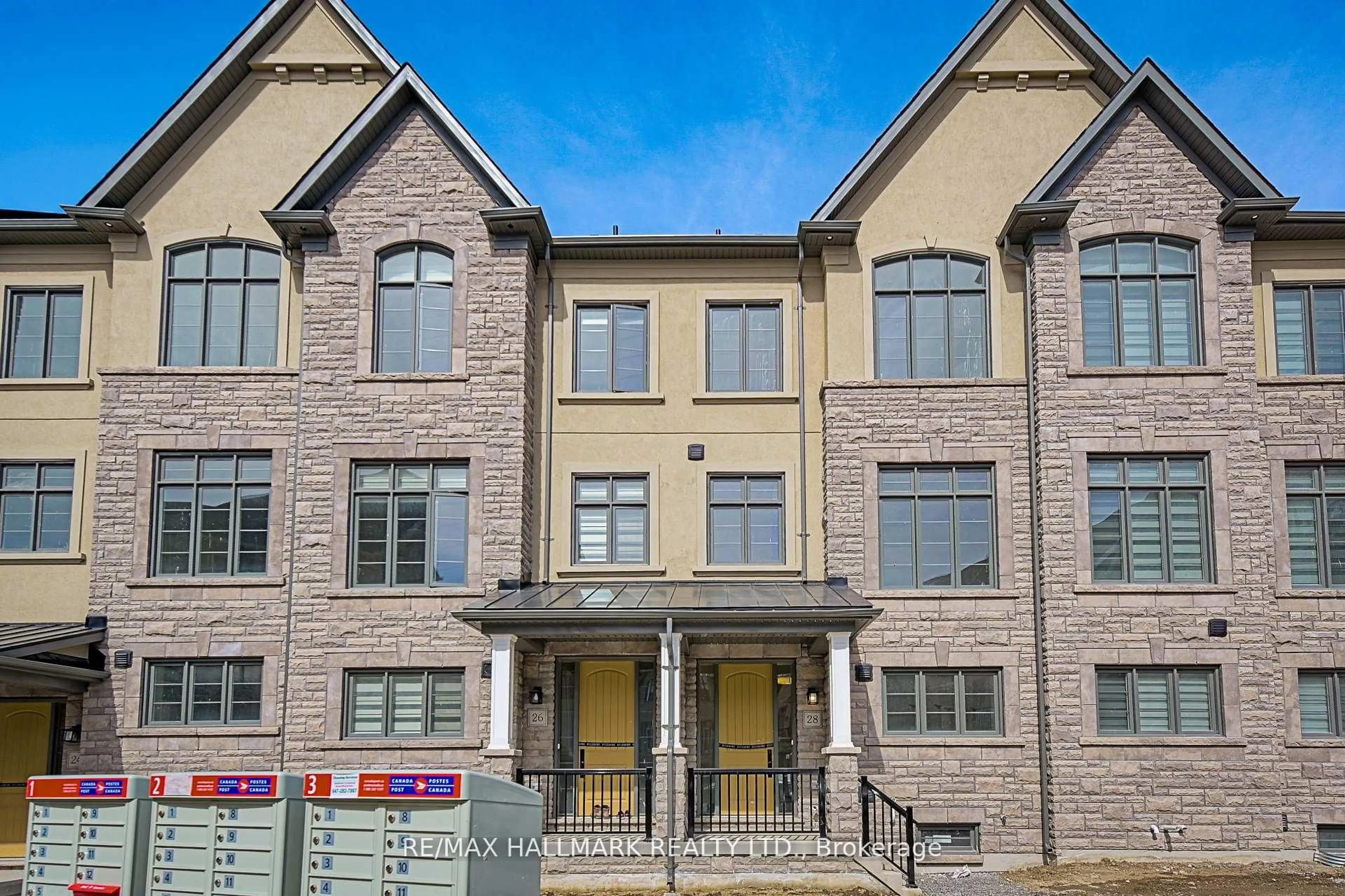 Home with brick exterior material, street for 28 Gardeners Lane, Markham Ontario L6C 3L5