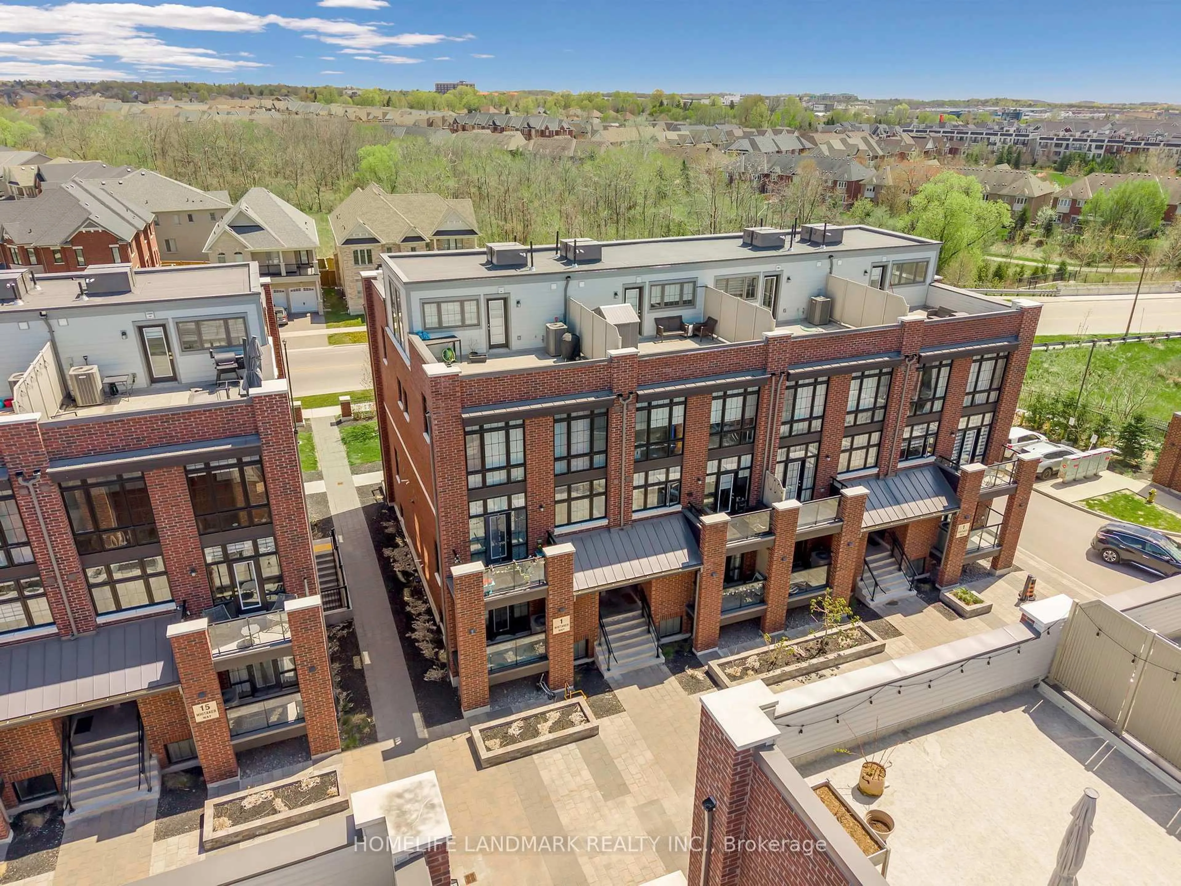 A pic from outside/outdoor area/front of a property/back of a property/a pic from drone, city buildings view from balcony for 1 Whitaker Way #417, Whitchurch-Stouffville Ontario L4A 4T4