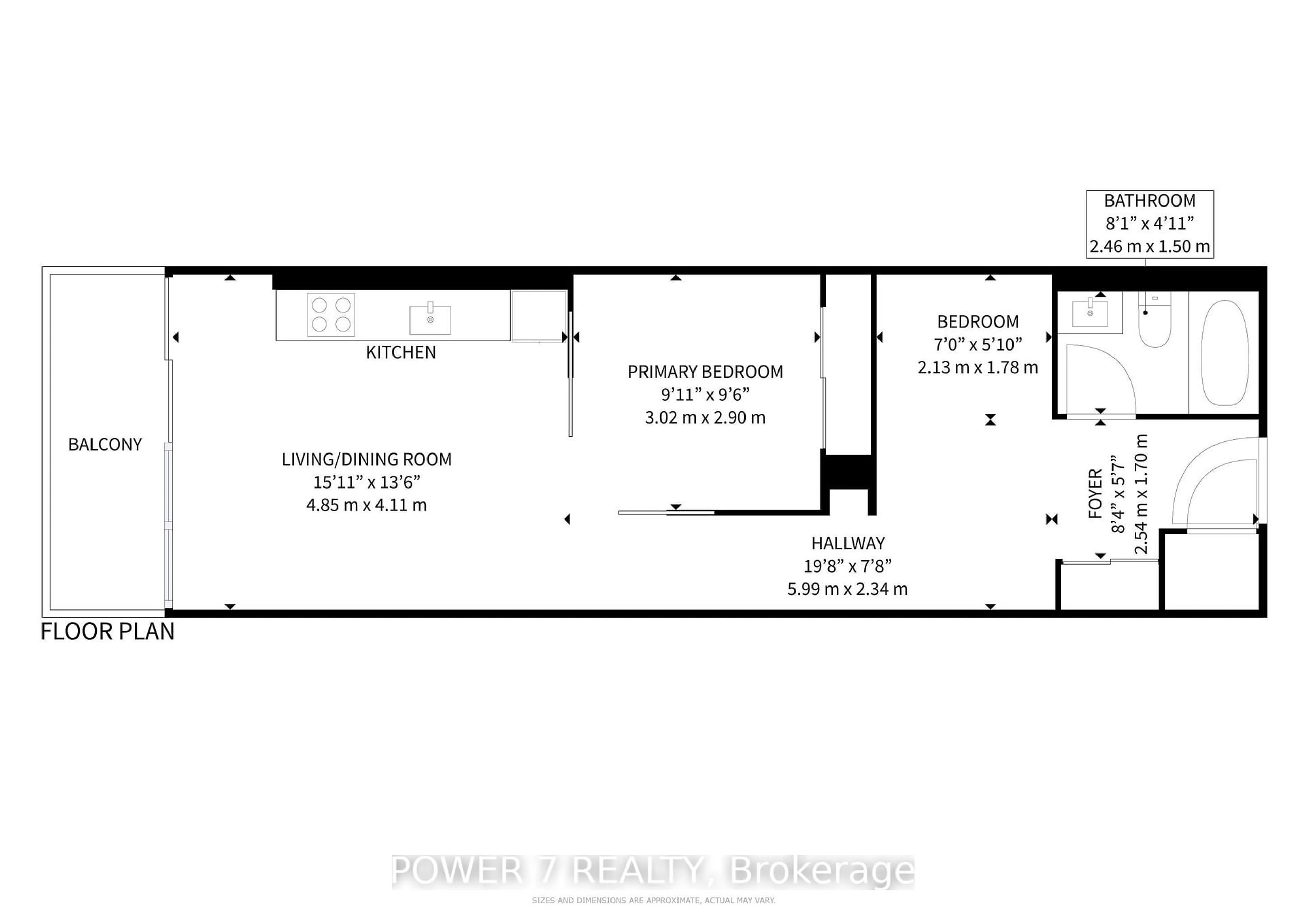 Floor plan for 180 Enterprise Blvd #408, Markham Ontario L6G 0G4
