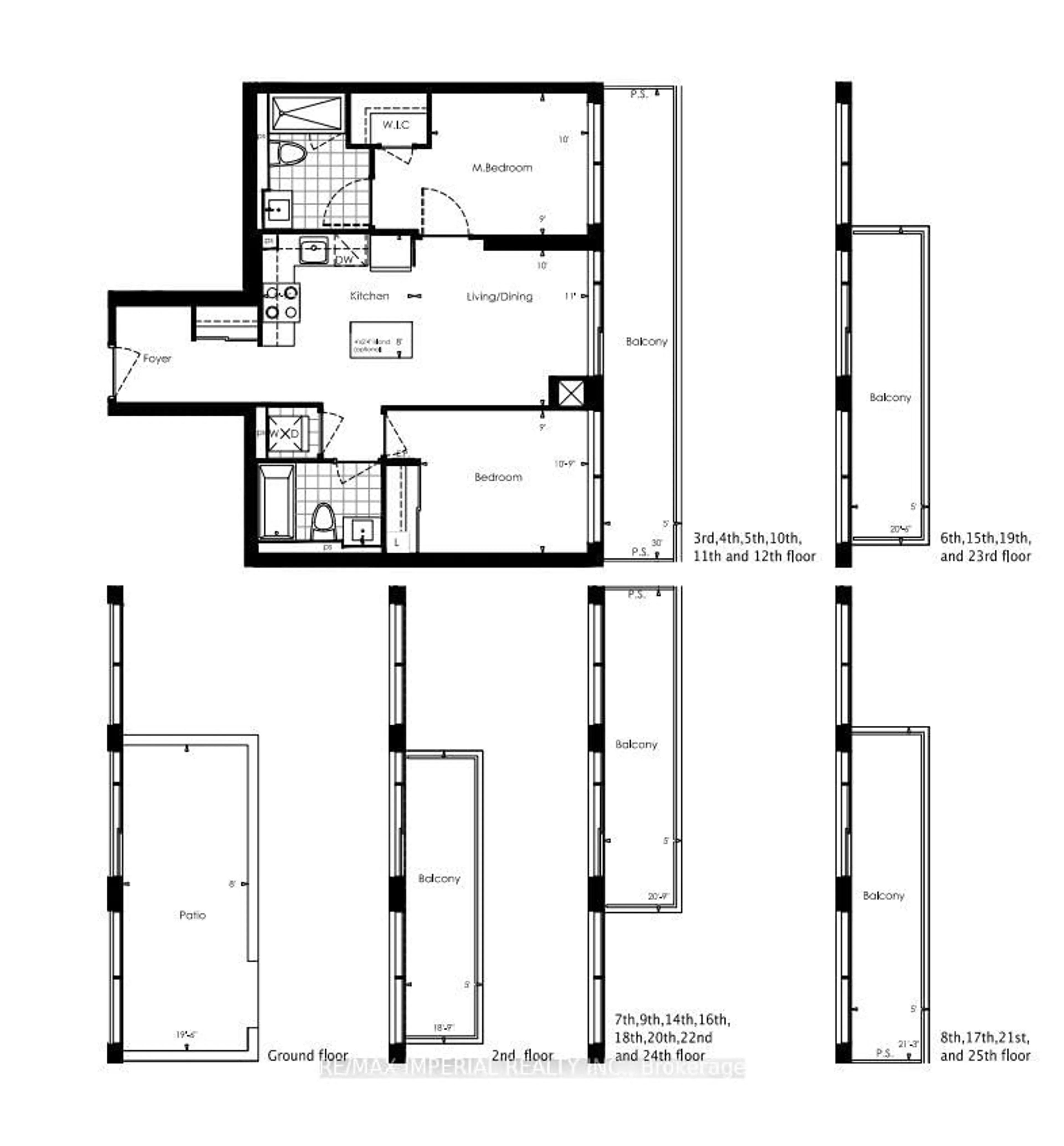 Floor plan for 95 Oneida Cres #2207, Richmond Hill Ontario L4B 0H5