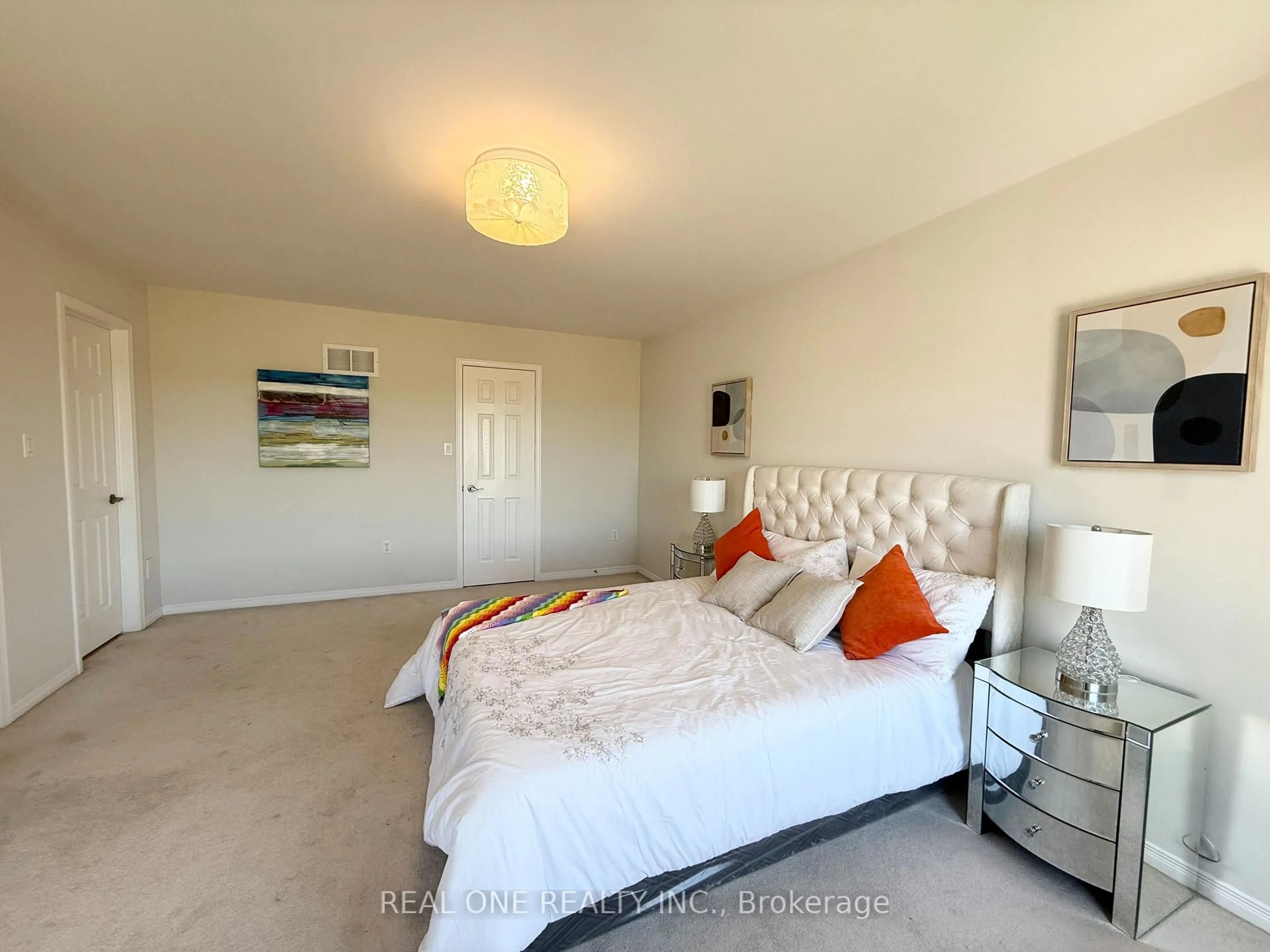 Bedroom with bed, carpet floor for 10 Prince Charles Way, Markham Ontario L6C 0B5
