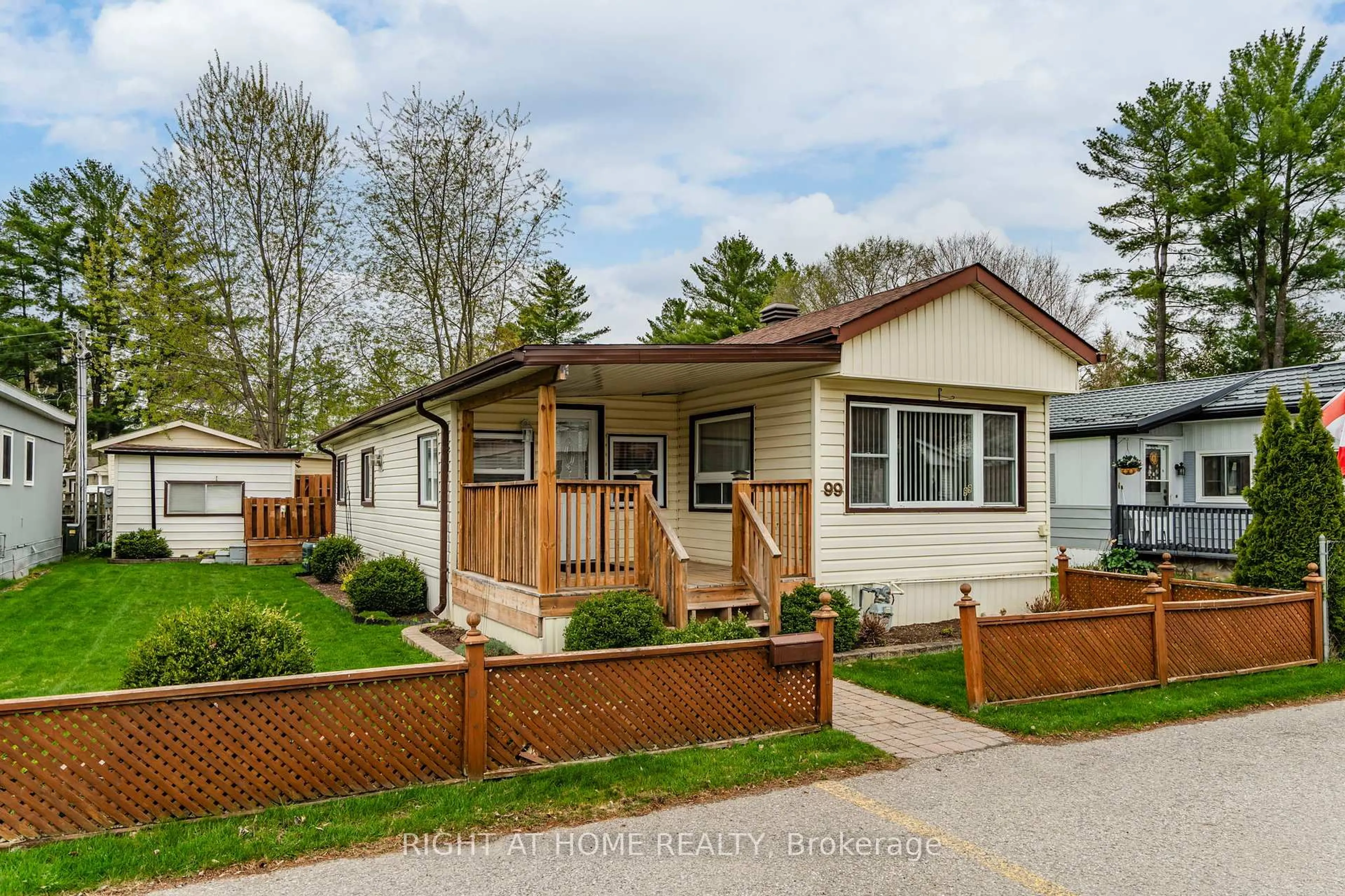 Home with vinyl exterior material, street for 99 8th St, Essa Ontario L3W 0L4