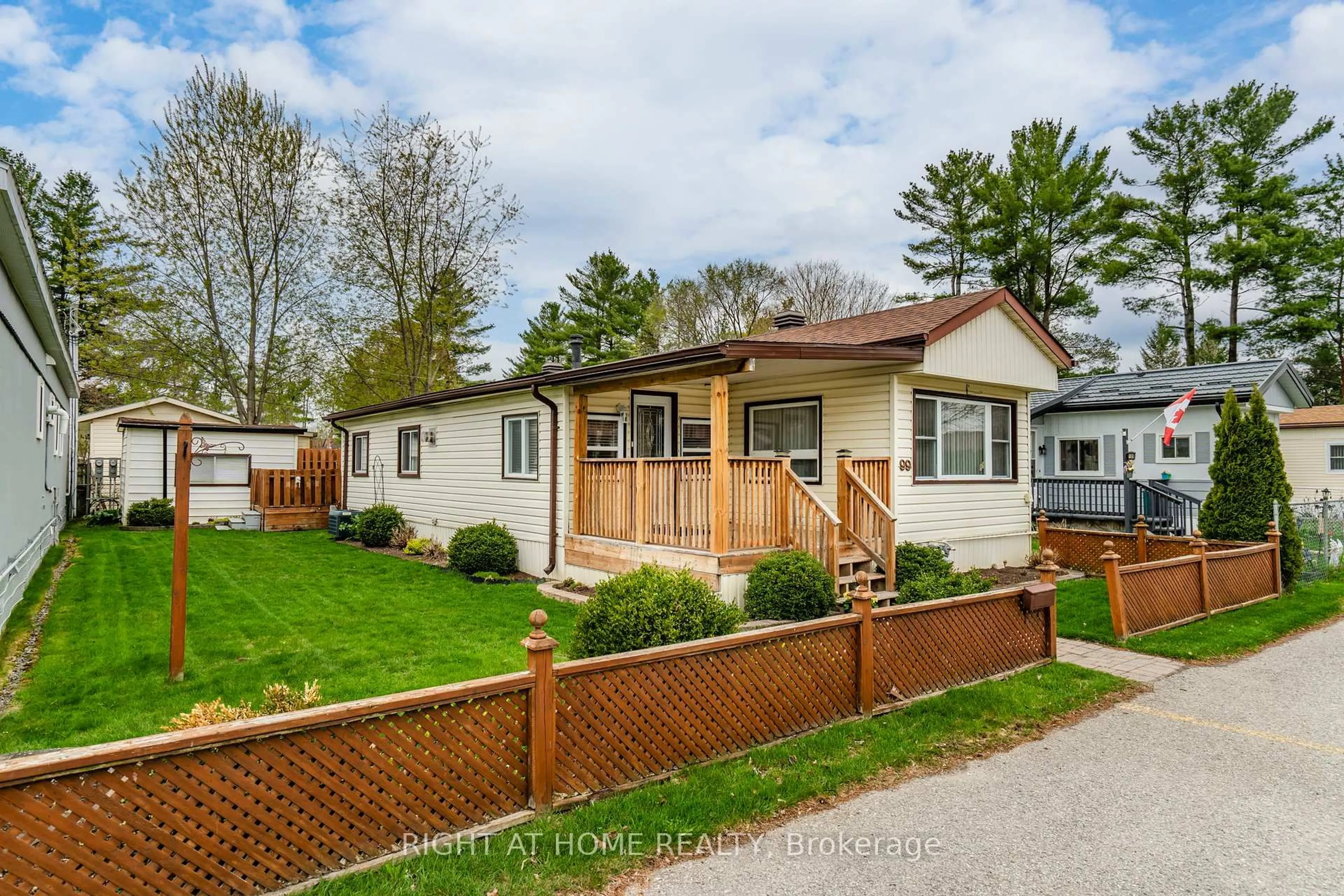 Home with vinyl exterior material, street for 99 8th St, Essa Ontario L3W 0L4
