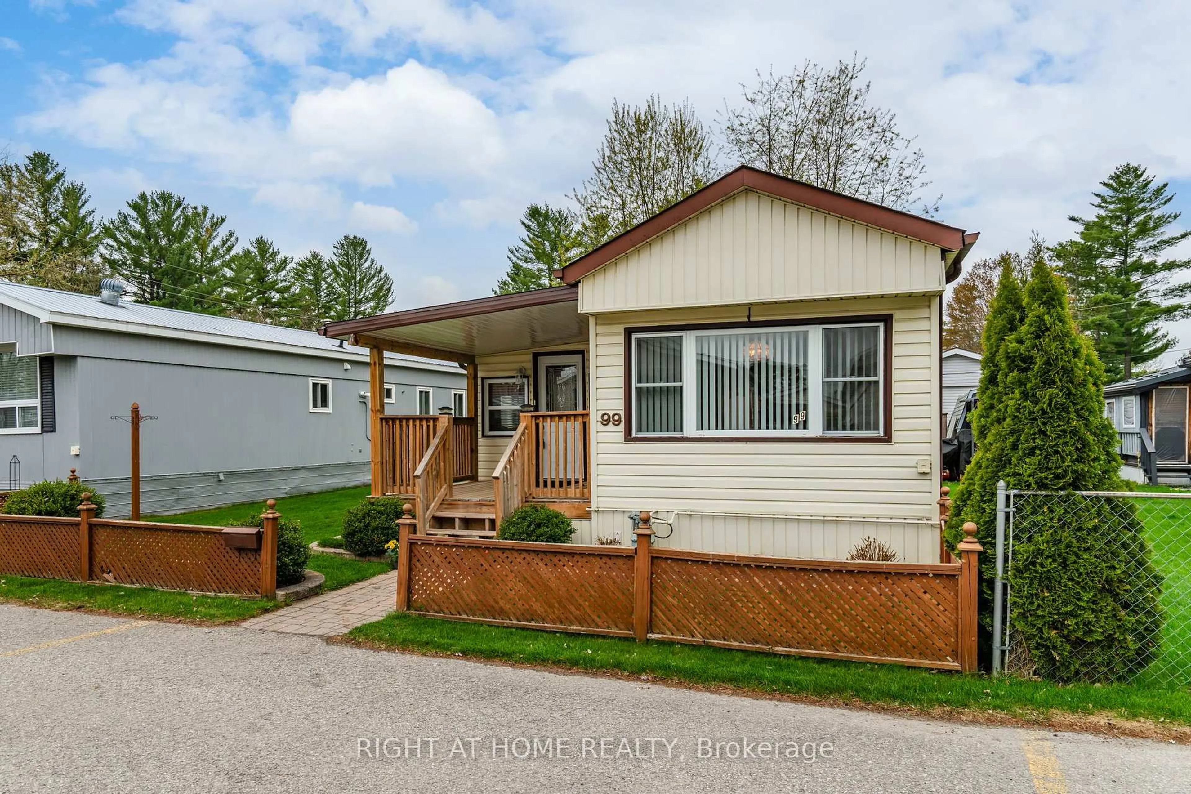 Home with vinyl exterior material, street for 99 8th St, Essa Ontario L3W 0L4