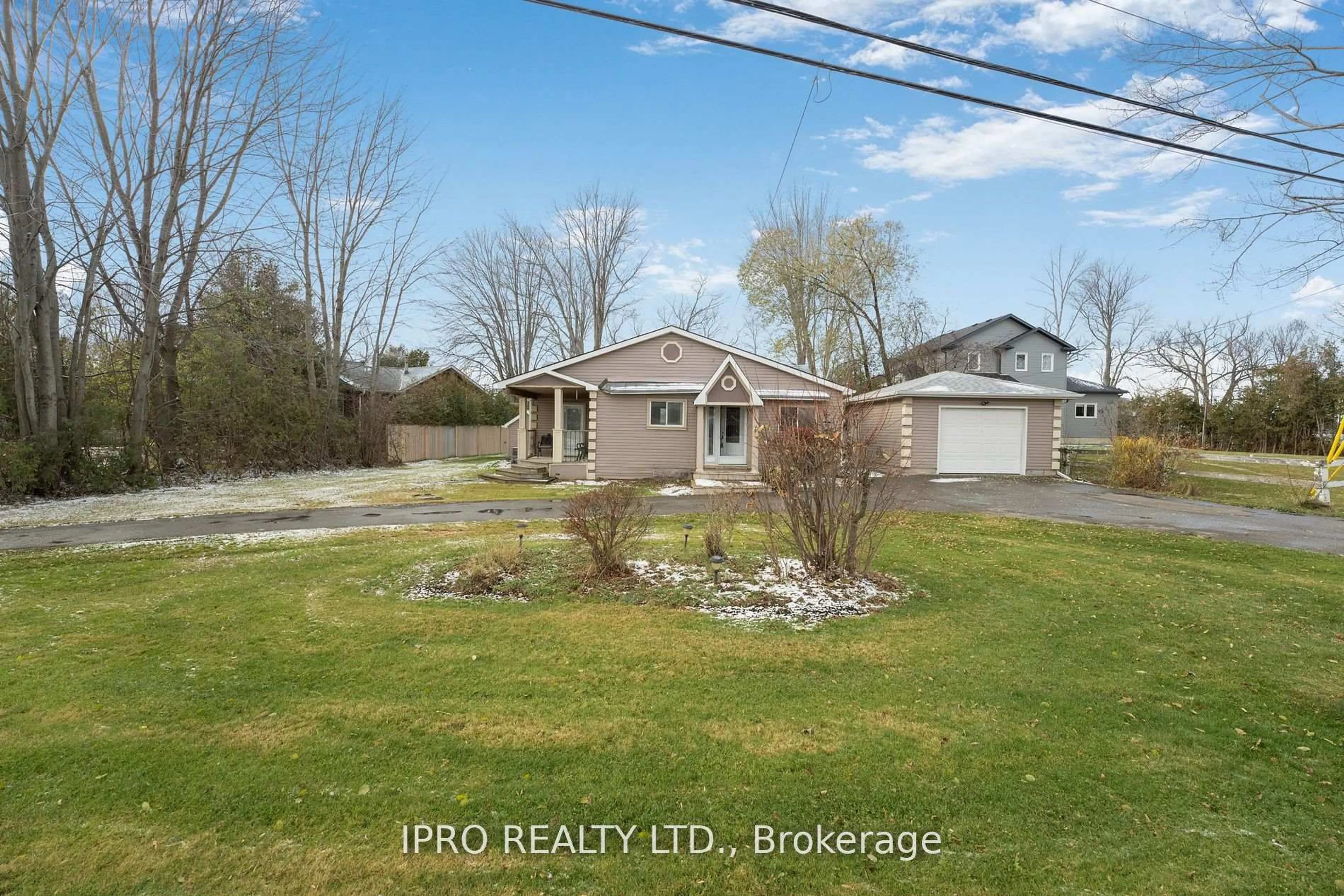 A pic from outside/outdoor area/front of a property/back of a property/a pic from drone, water/lake/river/ocean view for 598 Duclos Point Rd, Georgina Ontario L0E 1N0