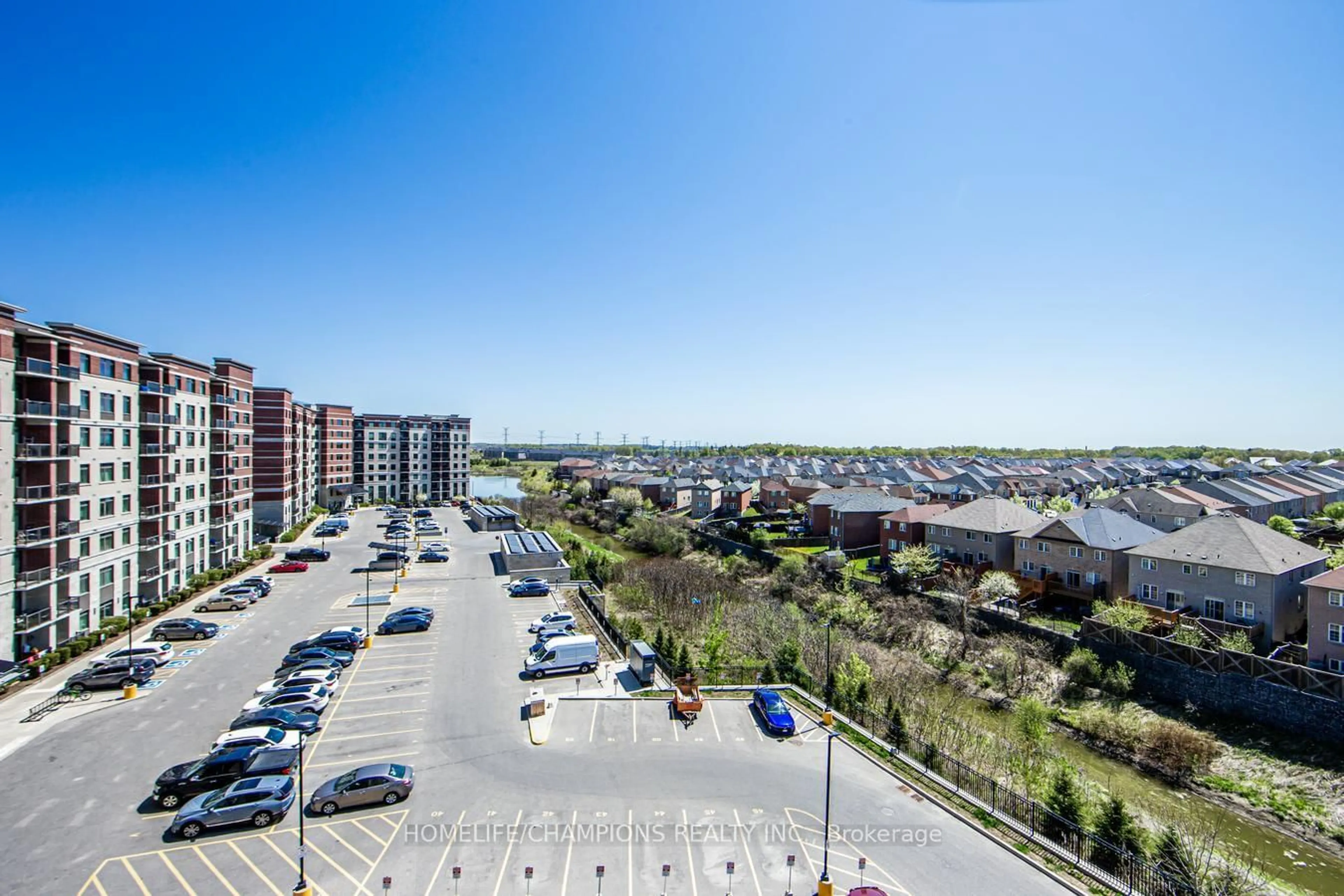 A pic from outside/outdoor area/front of a property/back of a property/a pic from drone, city buildings view from balcony for 7325 Markham Rd #619, Markham Ontario L3S 3J9