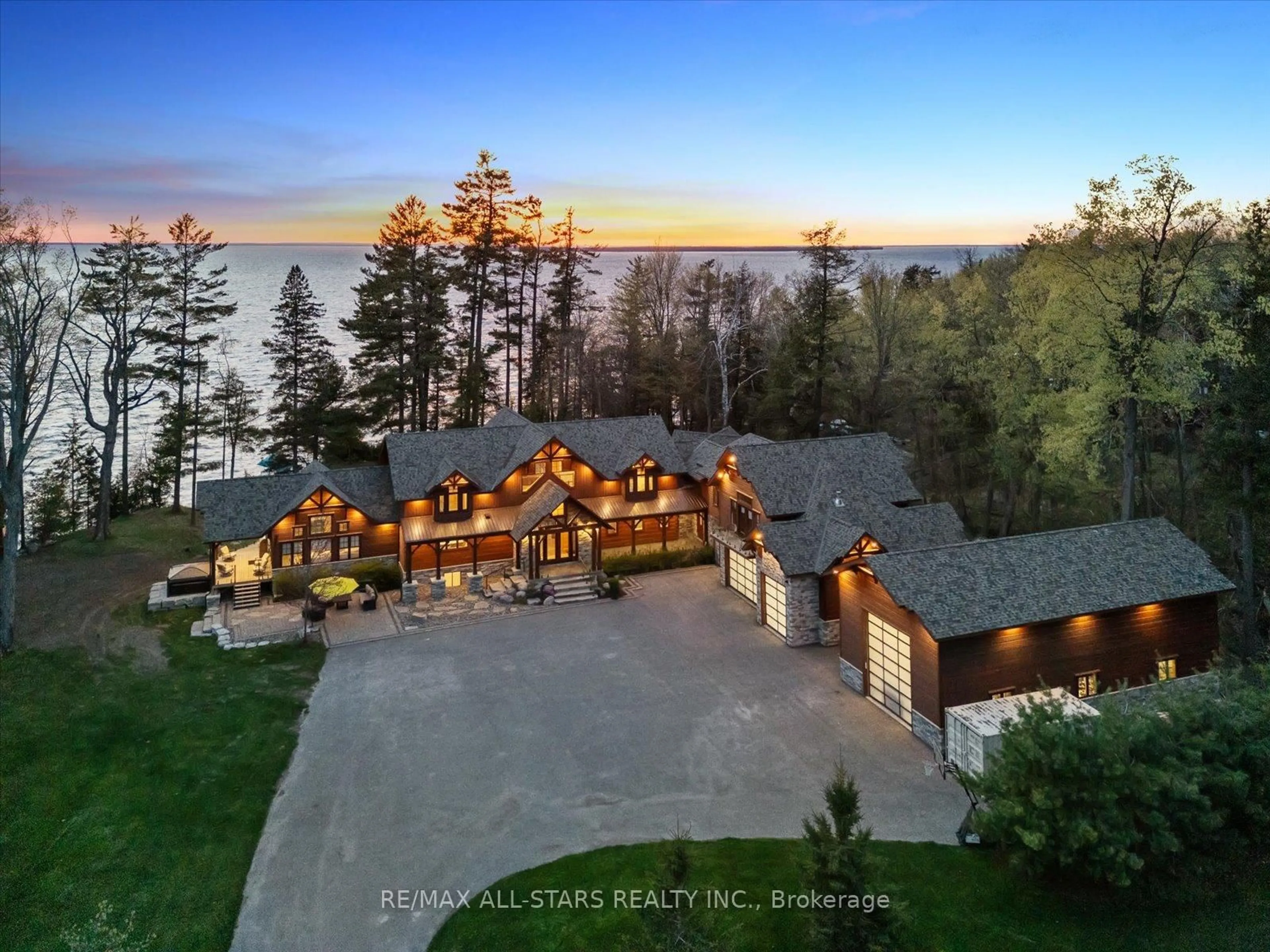 A pic from outside/outdoor area/front of a property/back of a property/a pic from drone, water/lake/river/ocean view for 27440 Cedarhurst Beach Rd, Brock Ontario L0K 1A0