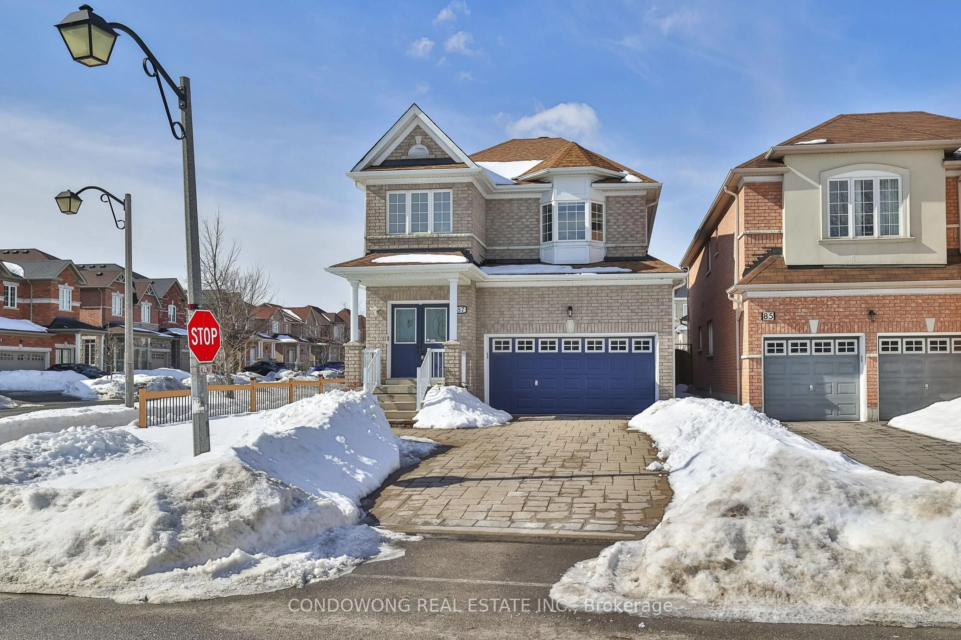 Home with brick exterior material, street for 87 Avoca Dr, Markham Ontario L3R 4R9