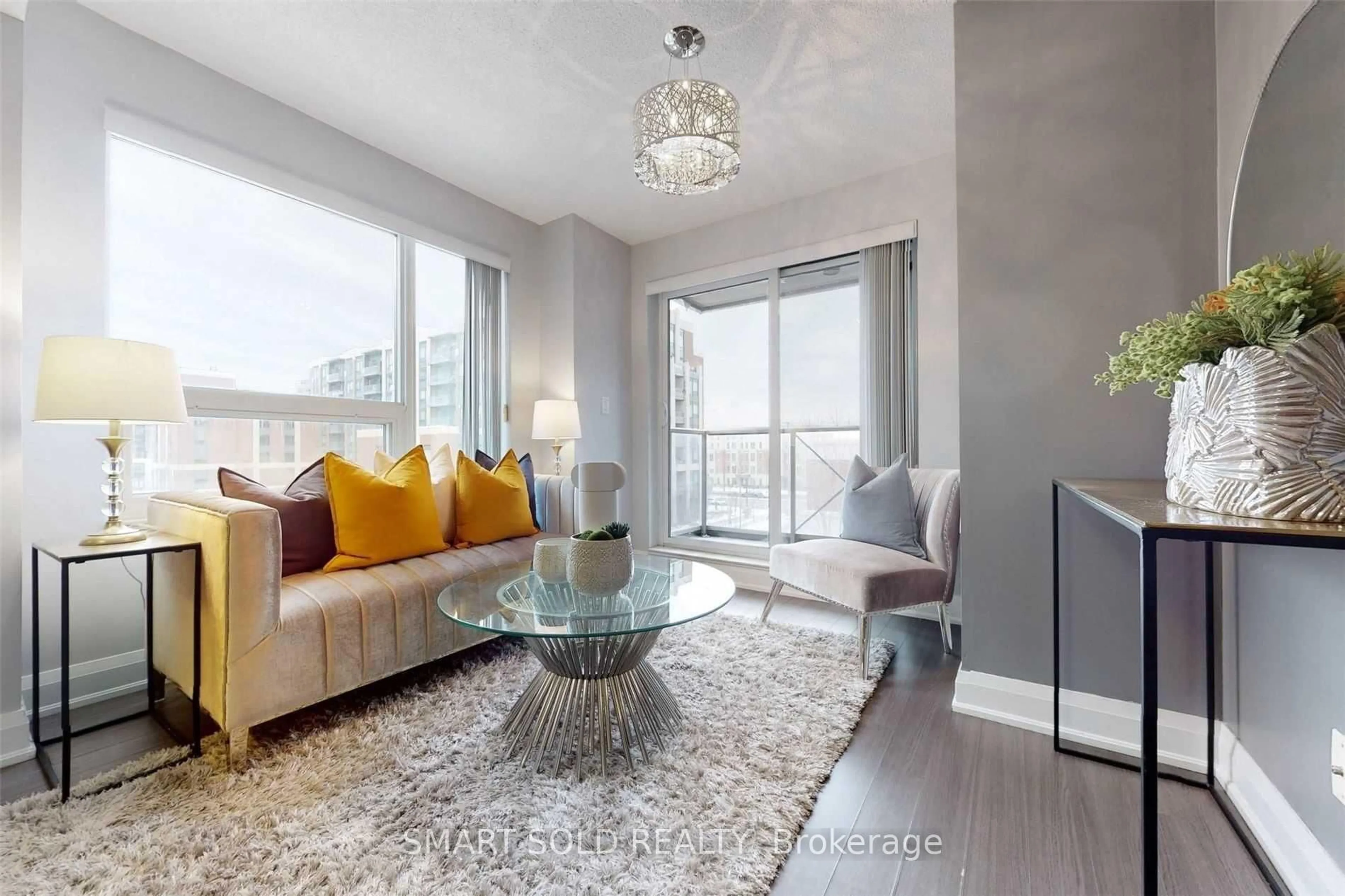 Living room with furniture, unknown for 1 Uptown Dr #515, Markham Ontario L3R 5C1