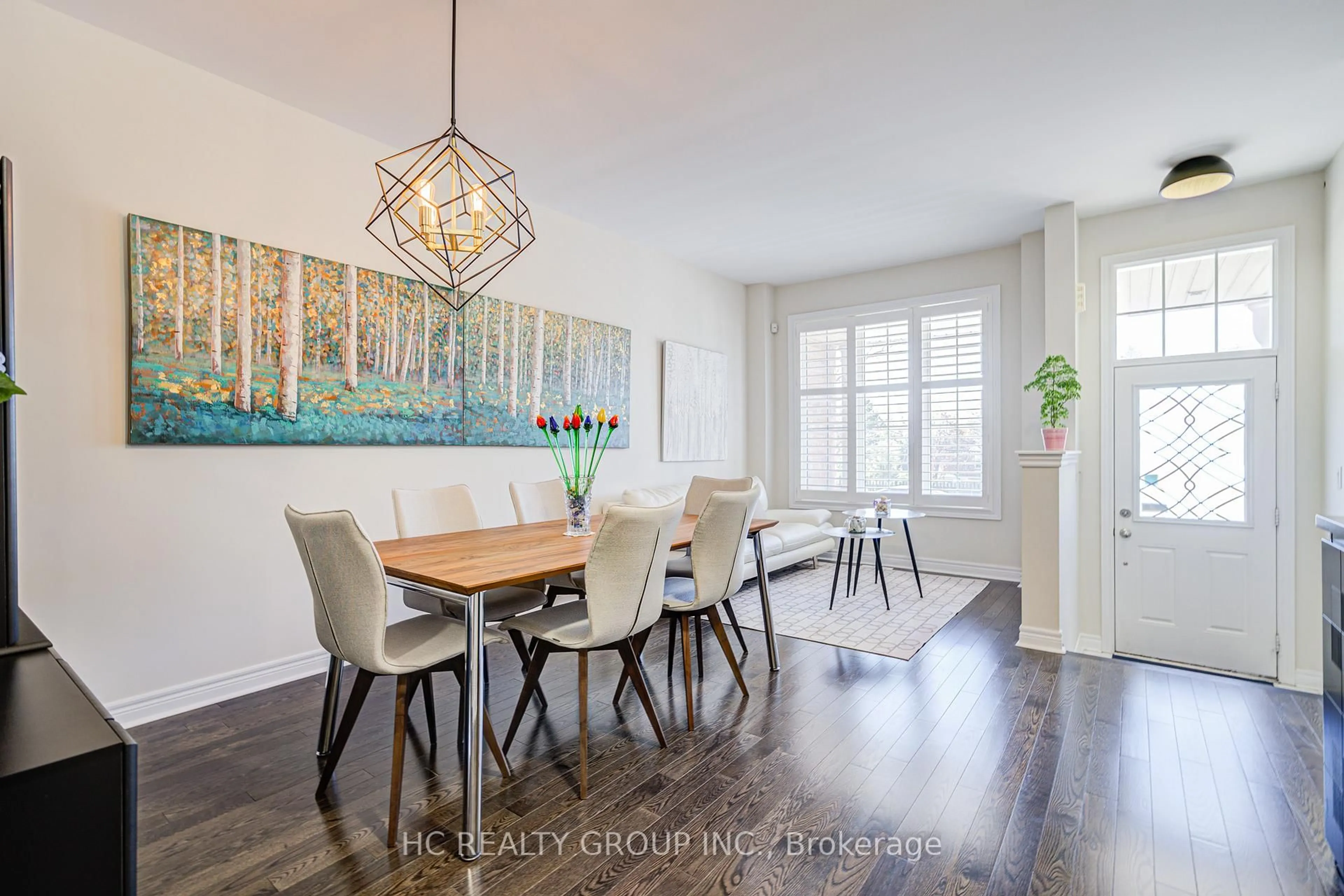 Dining room, wood/laminate floor for 42 Christian Ritter Dr, Markham Ontario L6C 0W1