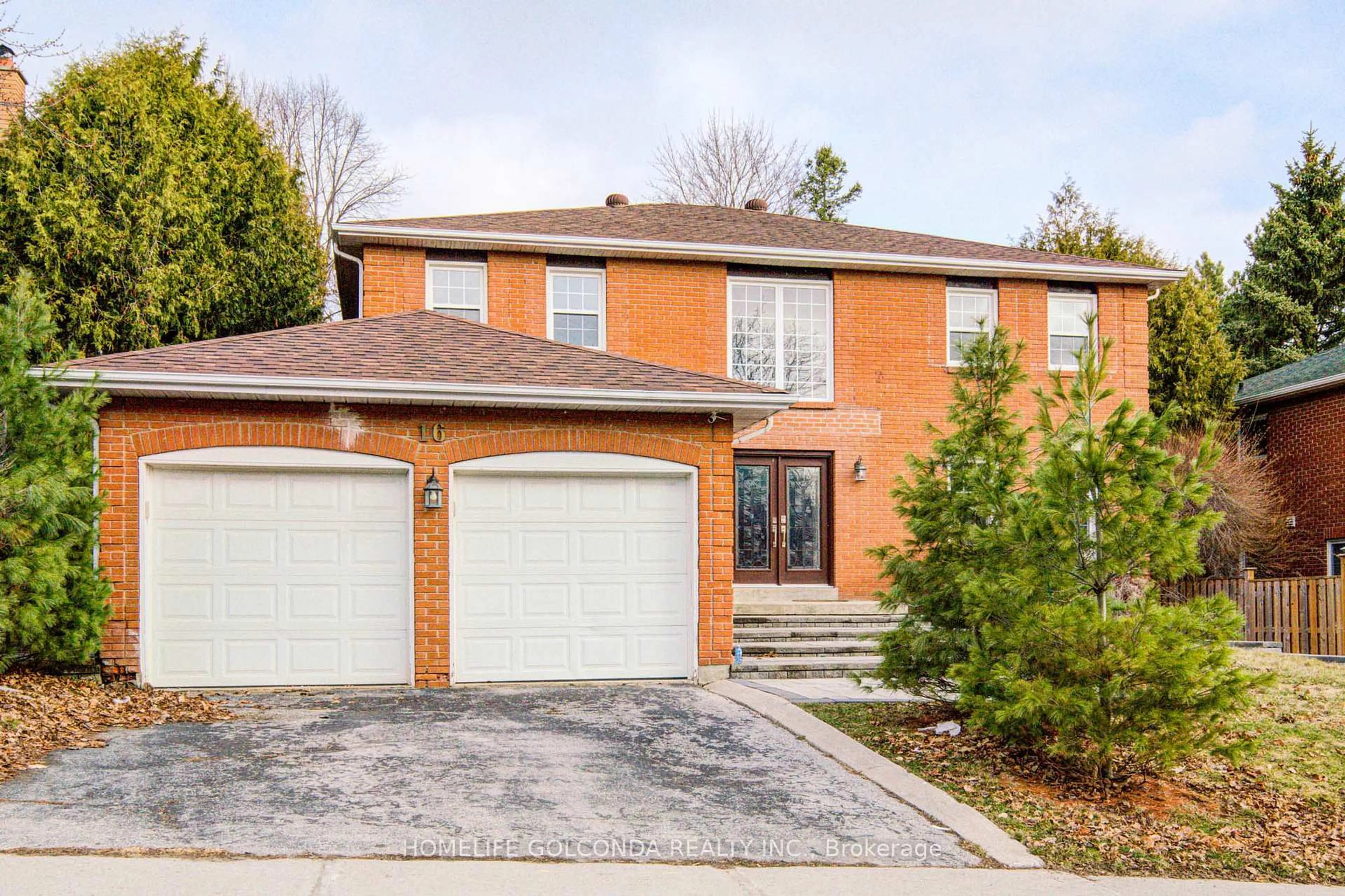 Home with brick exterior material, street for 16 Briarwood Rd, Markham Ontario L3R 2X2