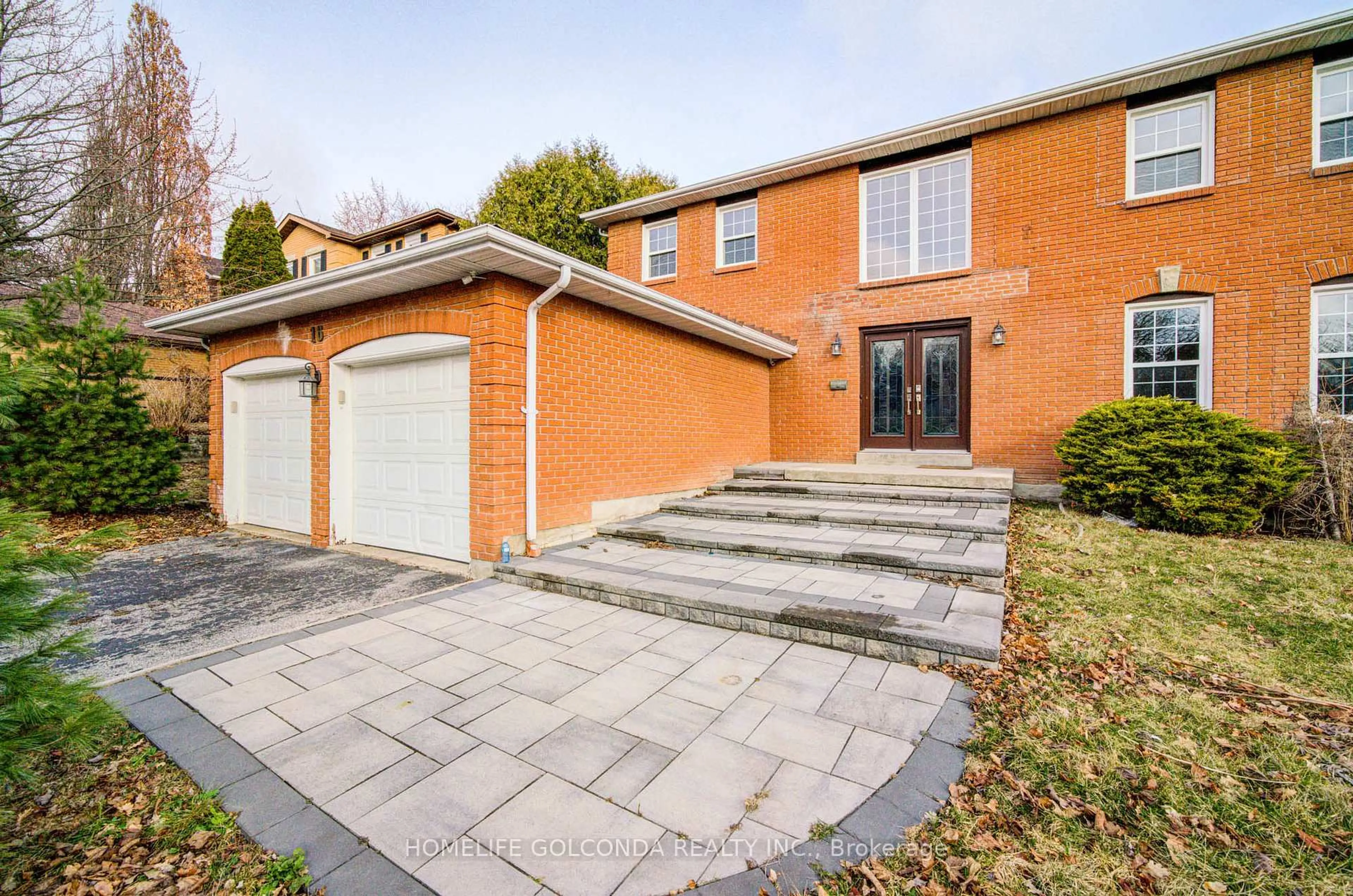 Home with brick exterior material, street for 16 Briarwood Rd, Markham Ontario L3R 2X2