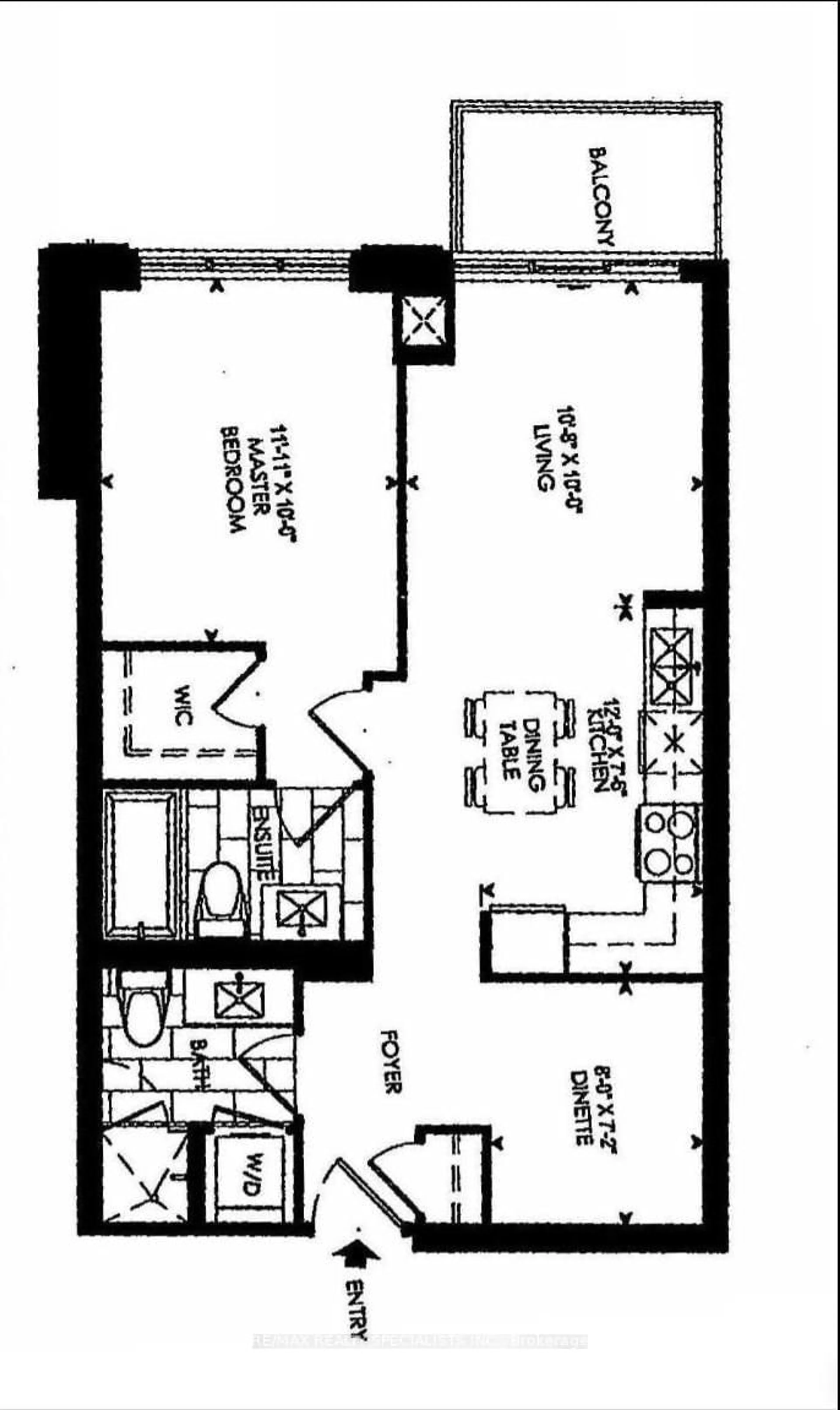 Floor plan for 38 Cedarland Dr #1211, Markham Ontario L6G 0G7
